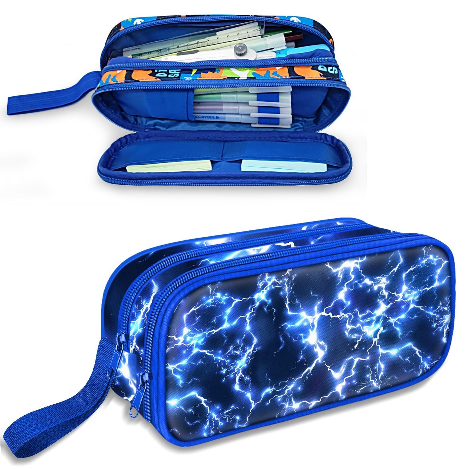 Large Pencil Case for Boys,Lightning Boys Pencil Pouch for Kids Teens School,…