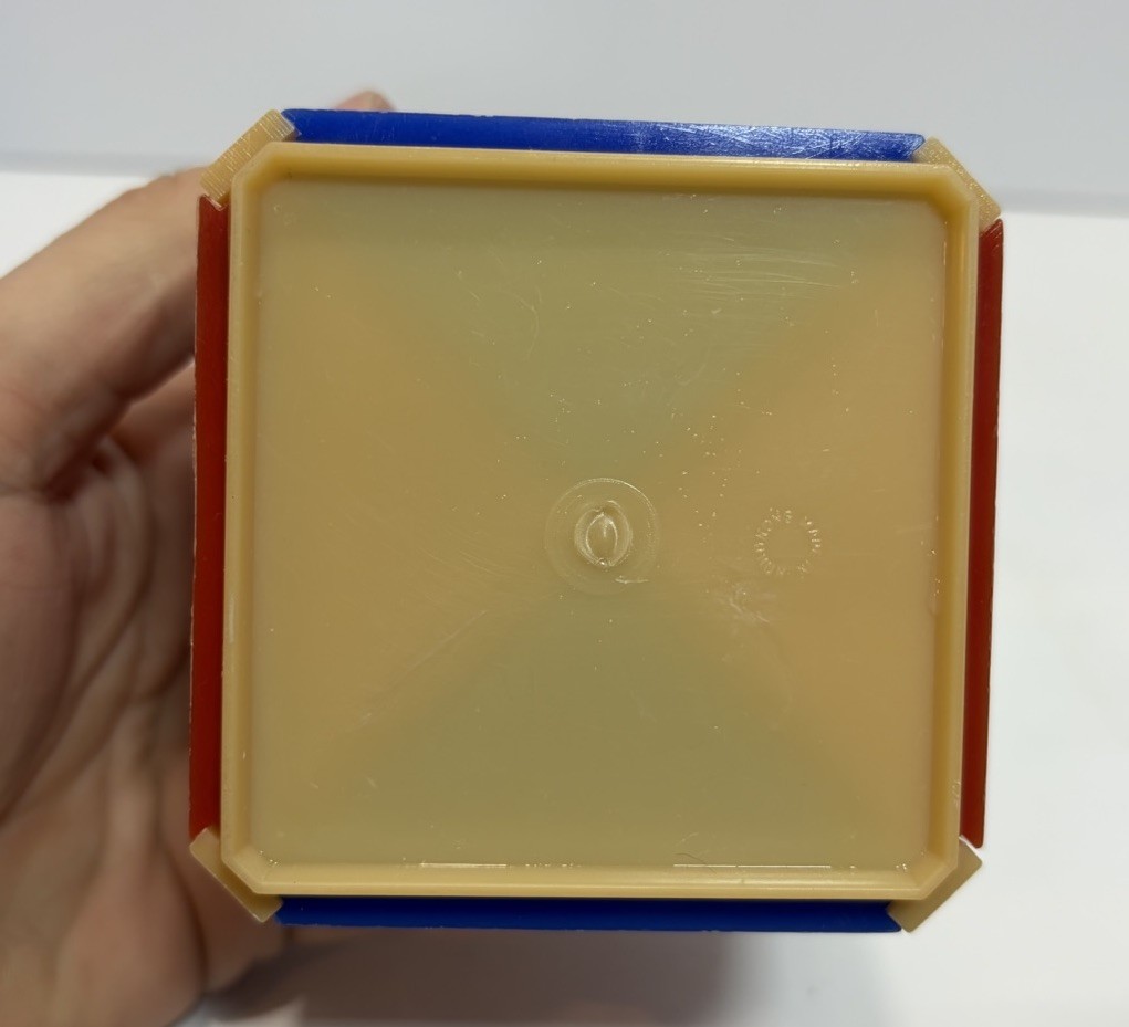 Vtg 1970s Modular Desk Caddy Cube Space Age MCM Plastic Organizer Hong Kong 3″