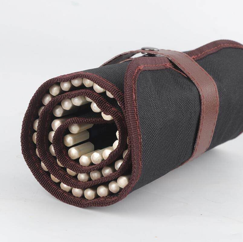 1 Pcs Colored Pencils Roll 48 Slot Canvas Pencil Organizer Bag Wrap Multi-Use Ro