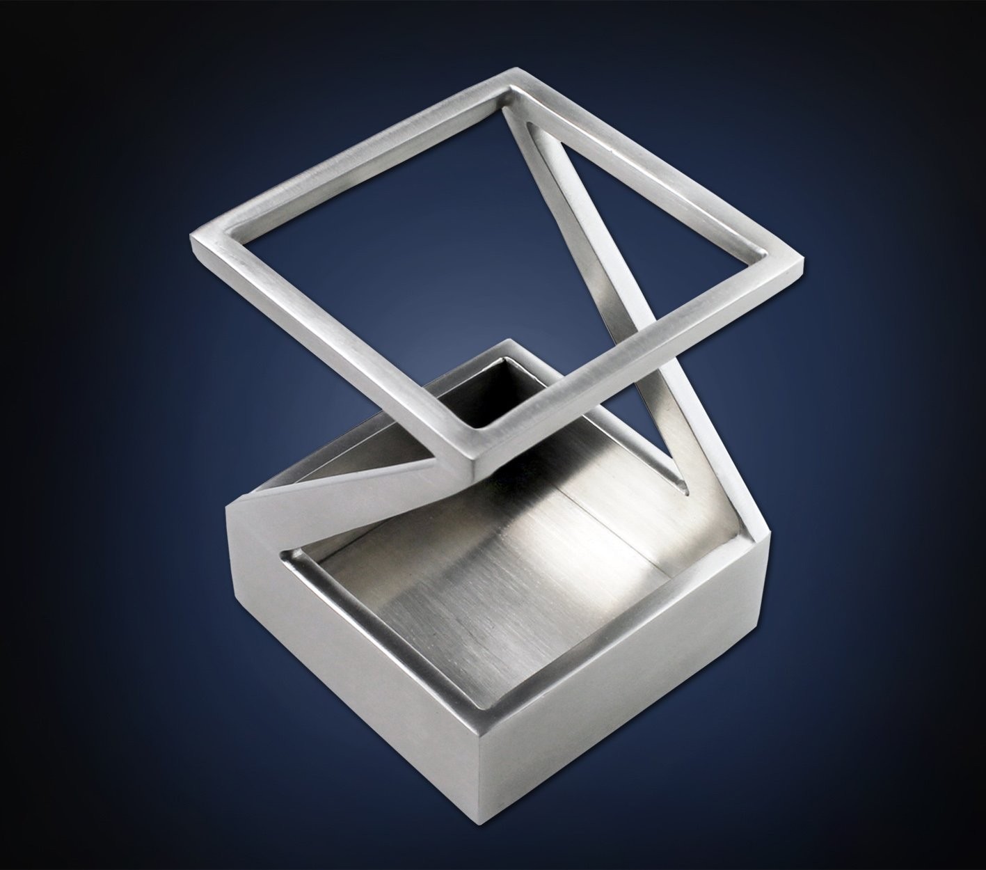 Modern Art Pen and Pencil Holder St203 Stainless Steel Silver color Patented …