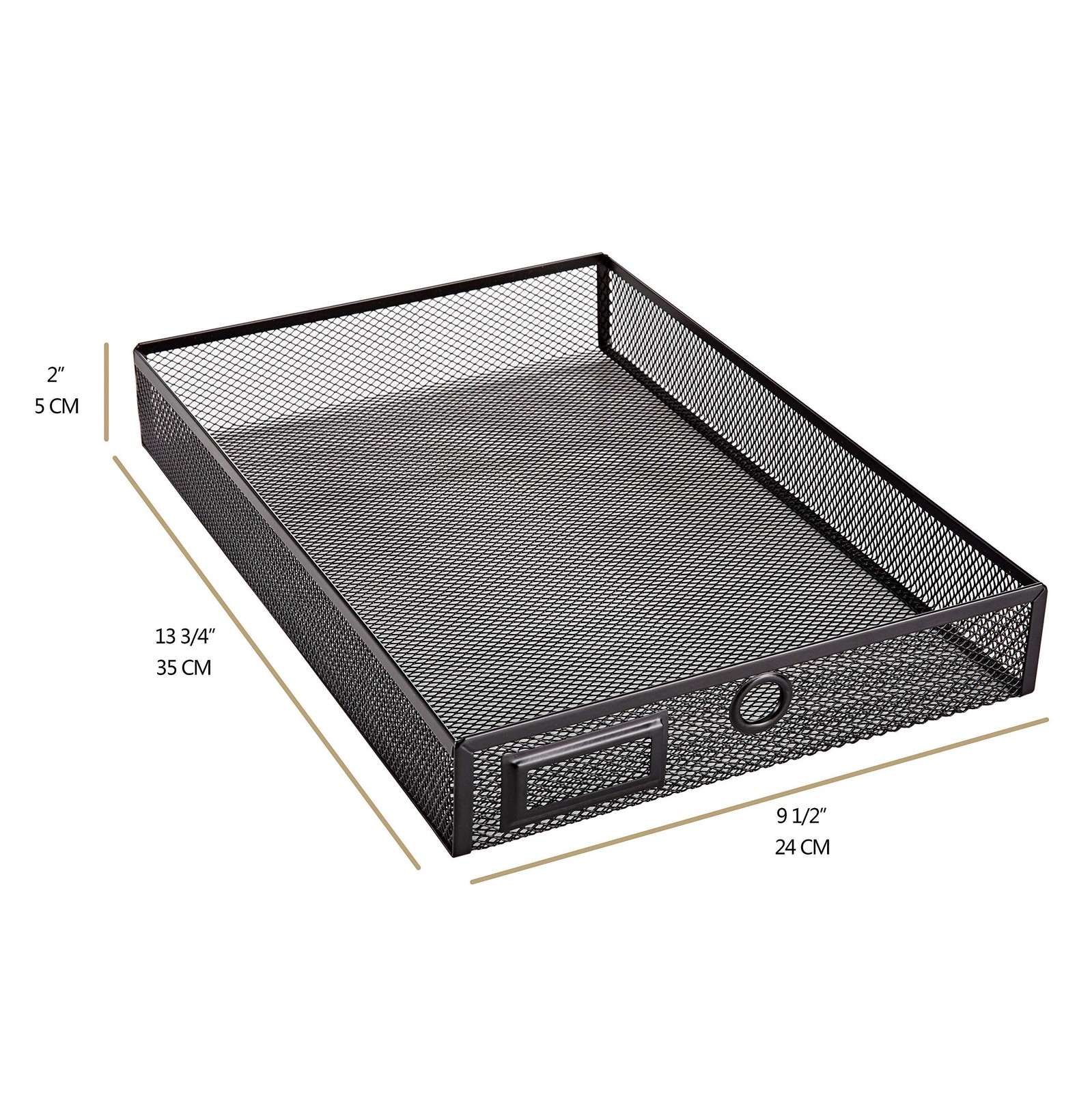 Annova Desk Organizer Wire Mesh 3 Tier Sliding Drawers Paper Sorter/Multifunc…
