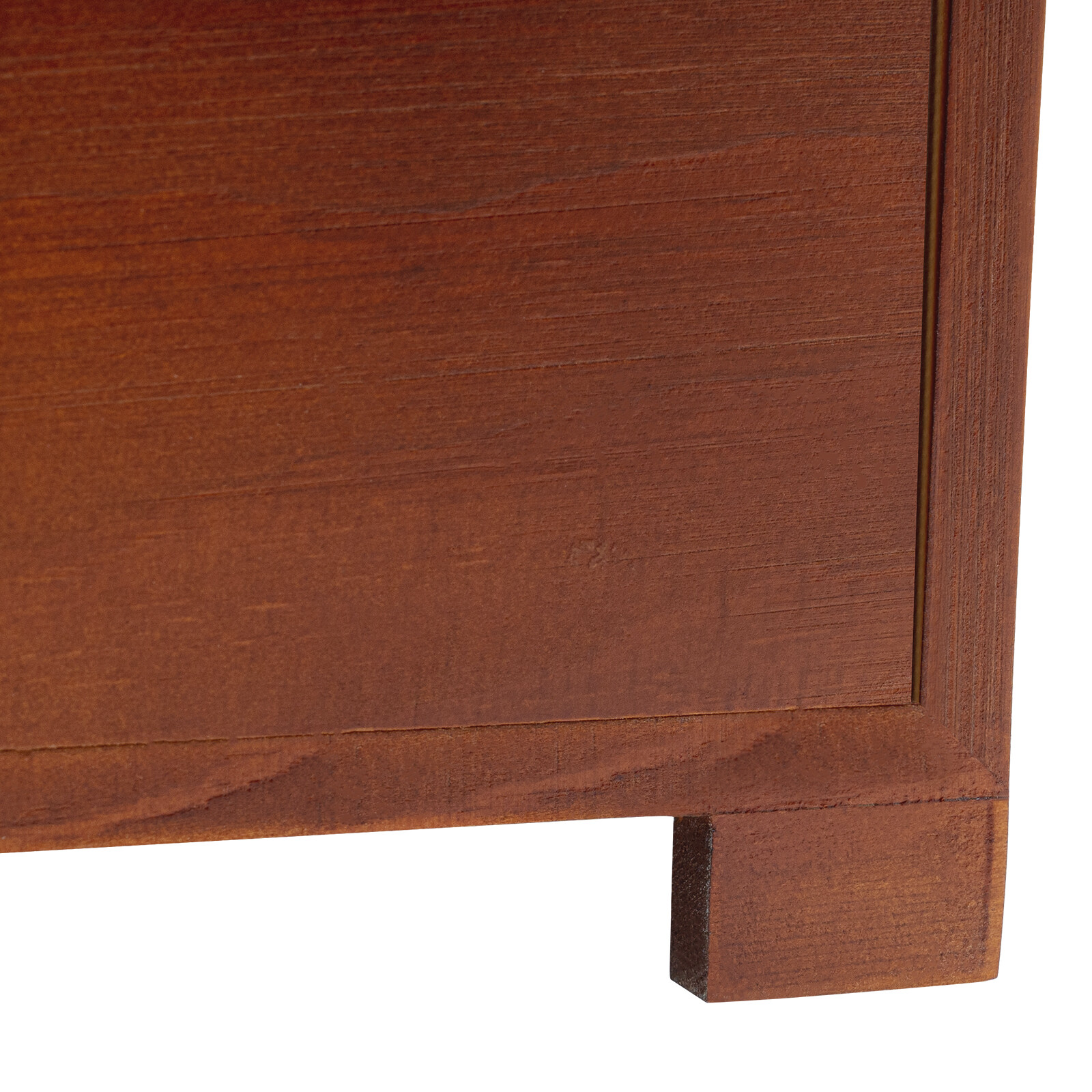 Dark Brown Retro Pine Wood Iron 9 Drawer Rectangular Storage Box Tabletop