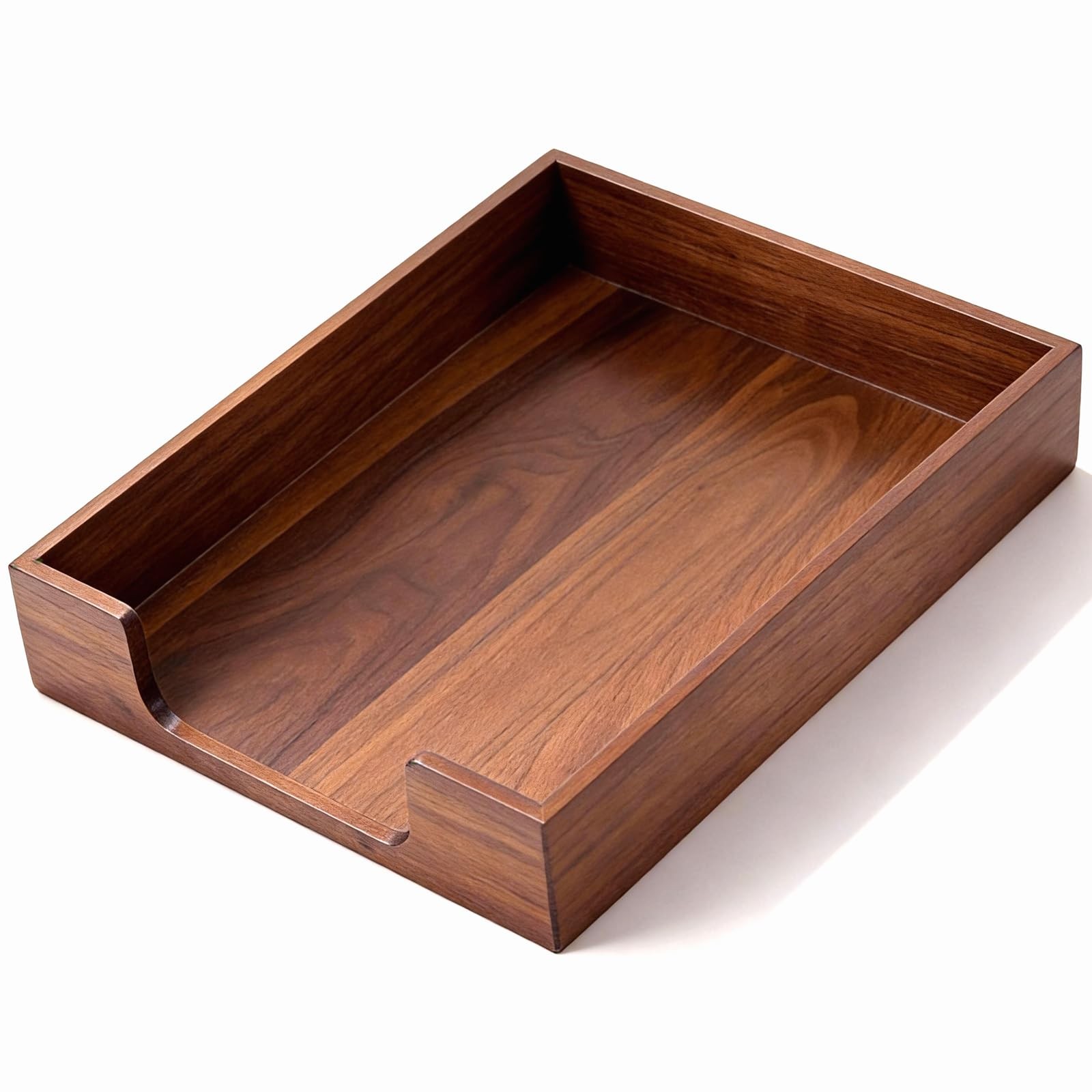 Bamber Wood Letter Tray Wooden Desk Organizer Paper Document File Tray for Offic