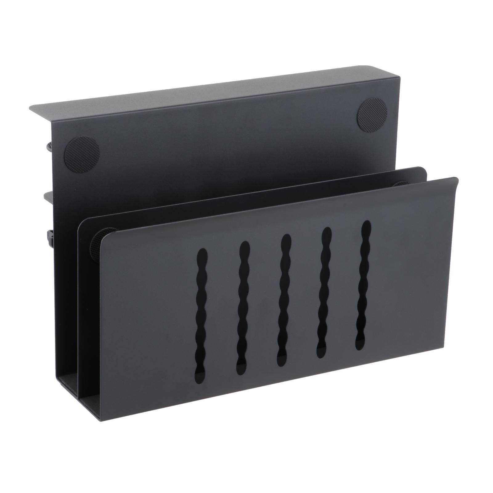 Desk Side Storage Laptop Desk Mount with Pen Holder Clamp on Desk Shelf