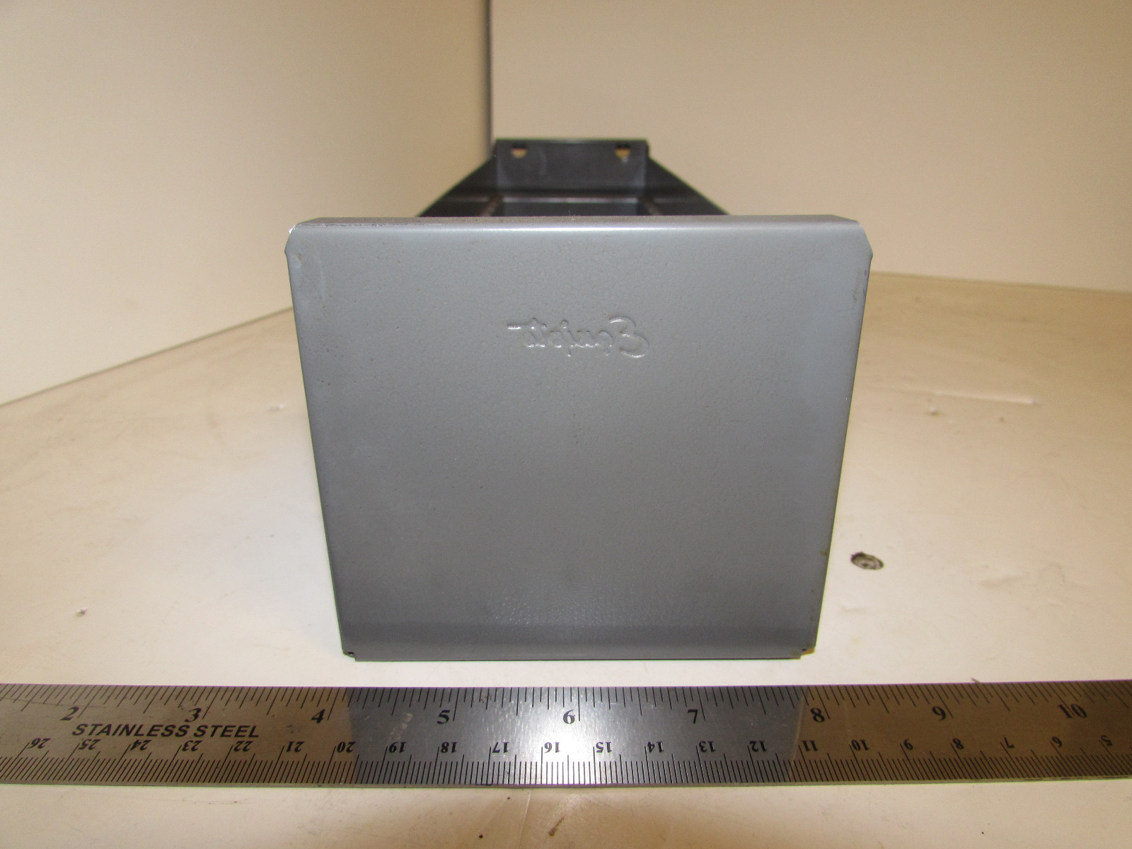 EQUIPTO VINTAGE GRAY STEEL METAL ORGANIZER STORAGE DRAWER BIN 4 X 4 X 16**XLNT**