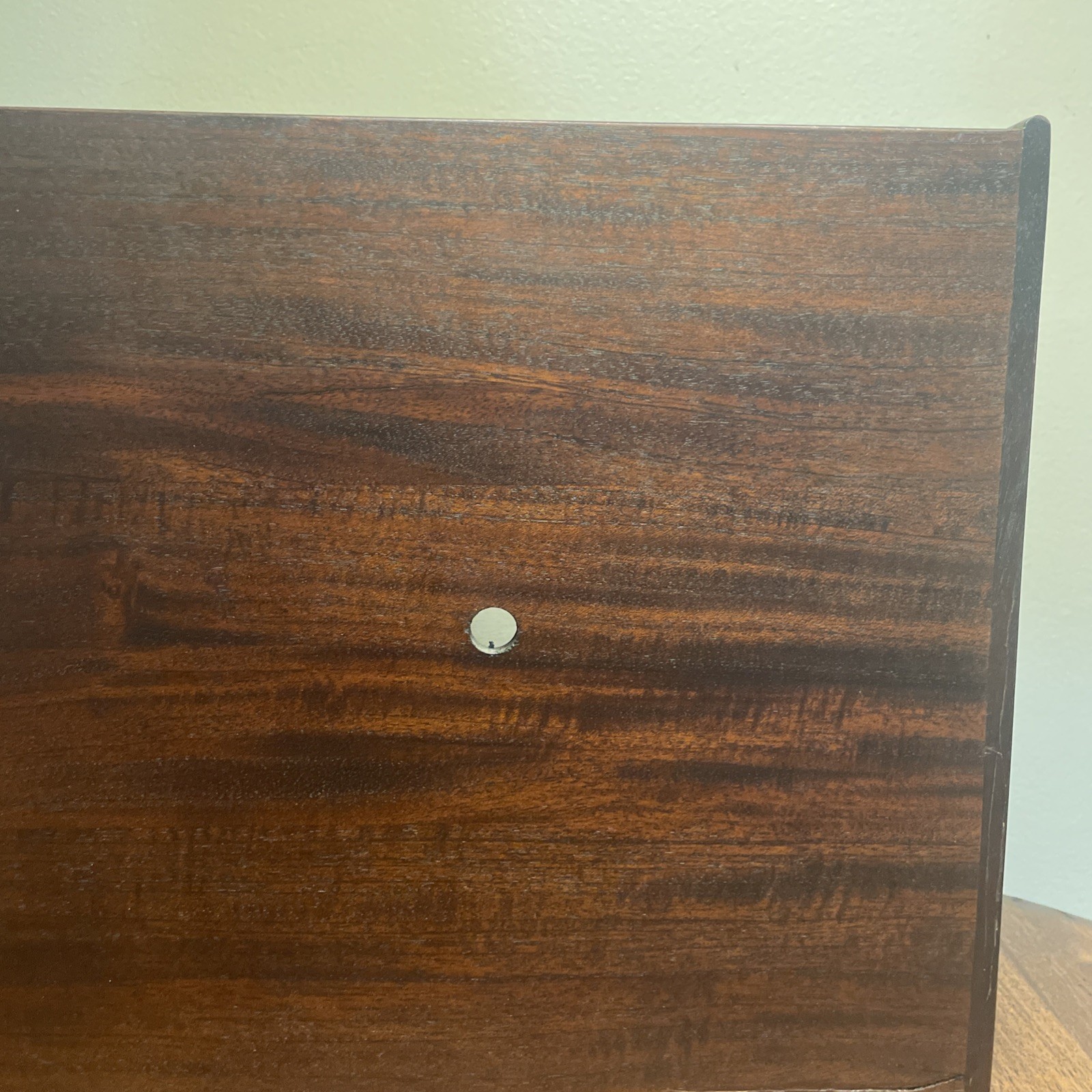 Vintage Danish Modern Style Mahogany Wood Desk Organizer Mail Sorter Selamat HTF