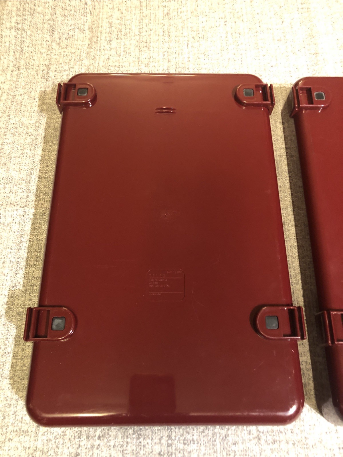VTG 80s TENEX 200 Class Stacking Legal Size 3 Tier Office Desk Tray Set Burgundy