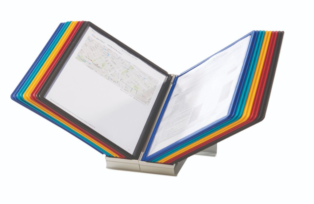 VARIO Desk Reference System 20 Panels Letter Size Assorted Colors Durable