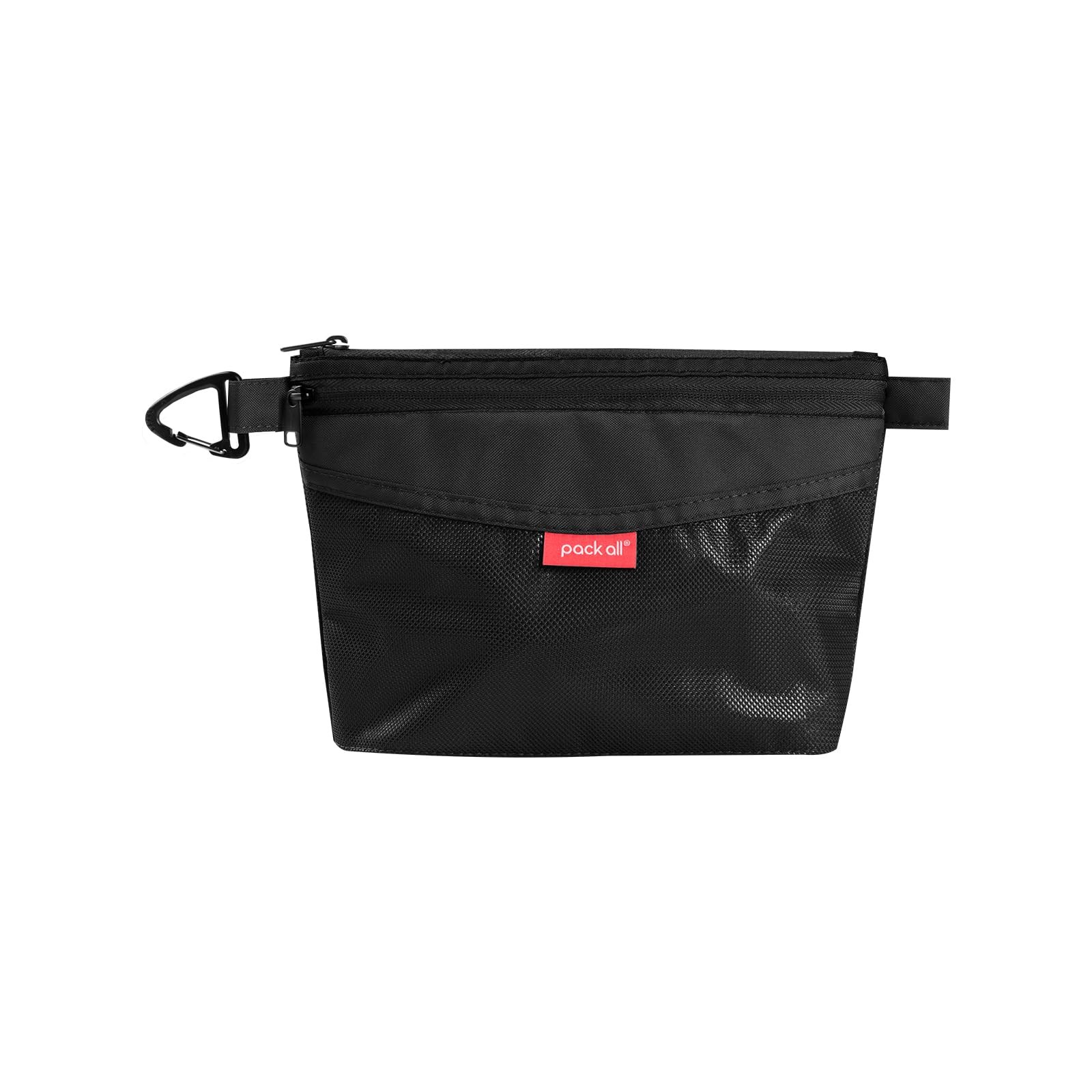 Double-Layered Water-Resistant Zipper Pouch, Mesh Zipper Bags for Storage, Tr…