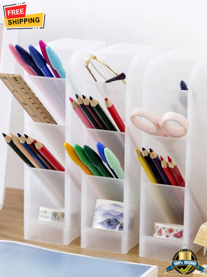 Minimalist Oblique Pen Holder – Multifunctional Desk Organizer for Office,School