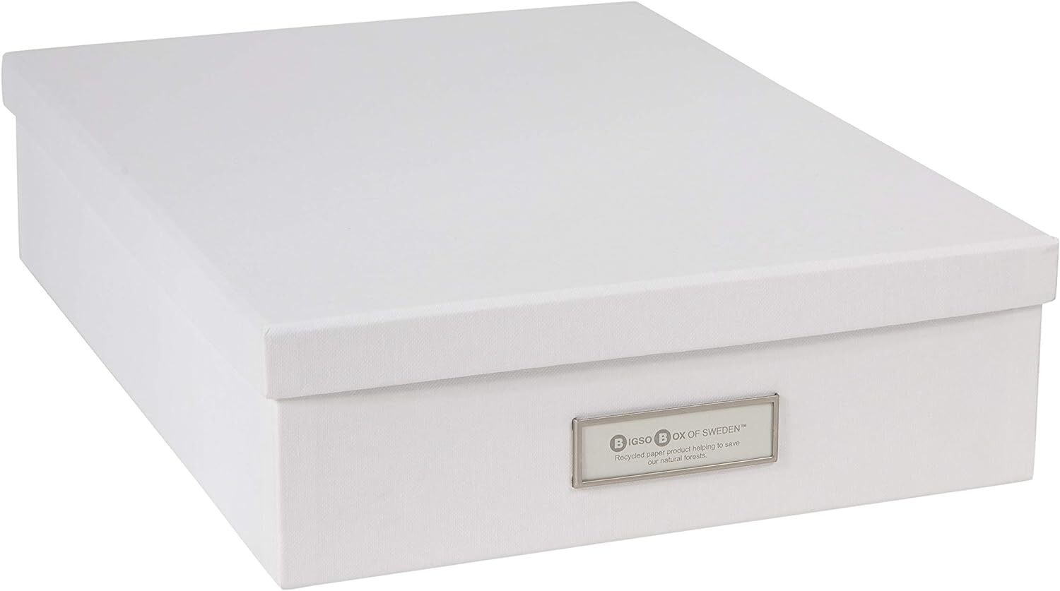 Bigso Oskar Fiberboard Label Frame Document Letter Box | Dark Grey