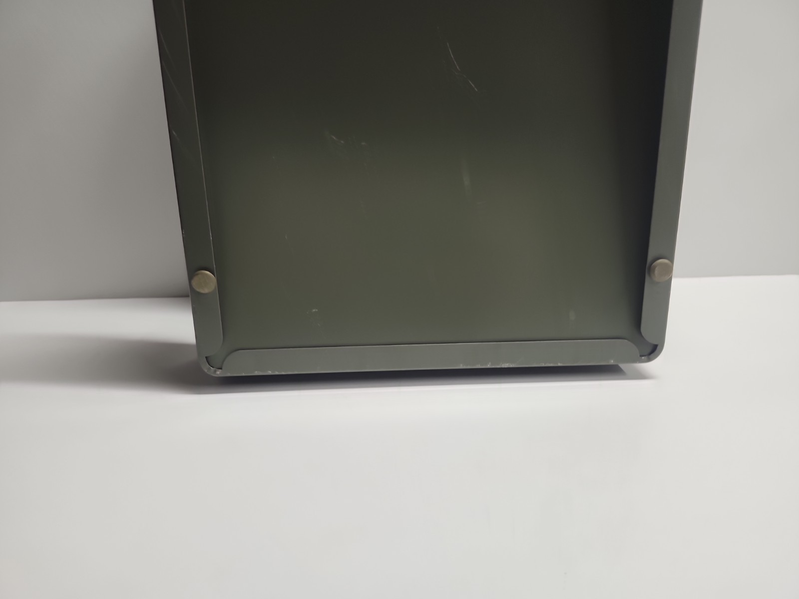 Vintage Globe-Wernicke 2 Tier Metal Paper Tray File Organizer Mid-Century Grey