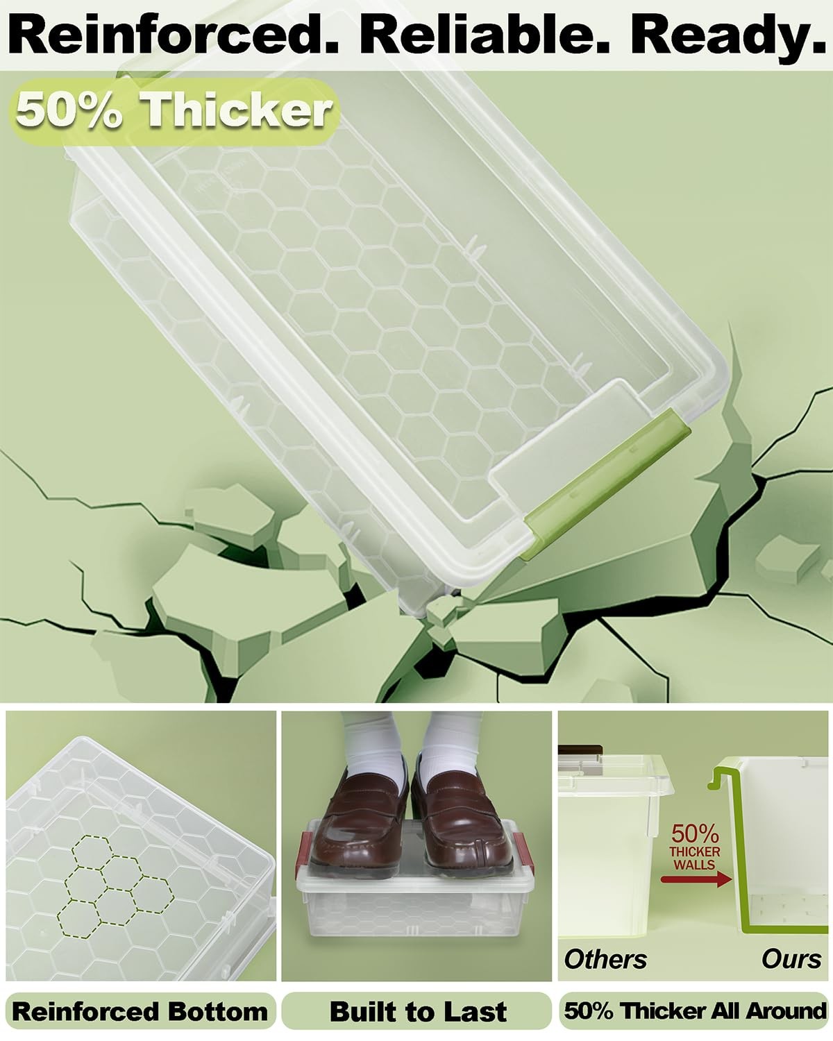GEOPHIA 6 Pack Extra Large Pencil Box with Removable Divider, Thickened Penci…