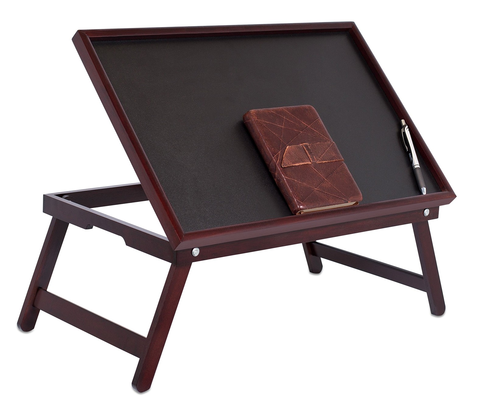Birdrock Home Bamboo Lap Black Top – – – Bed Or –
