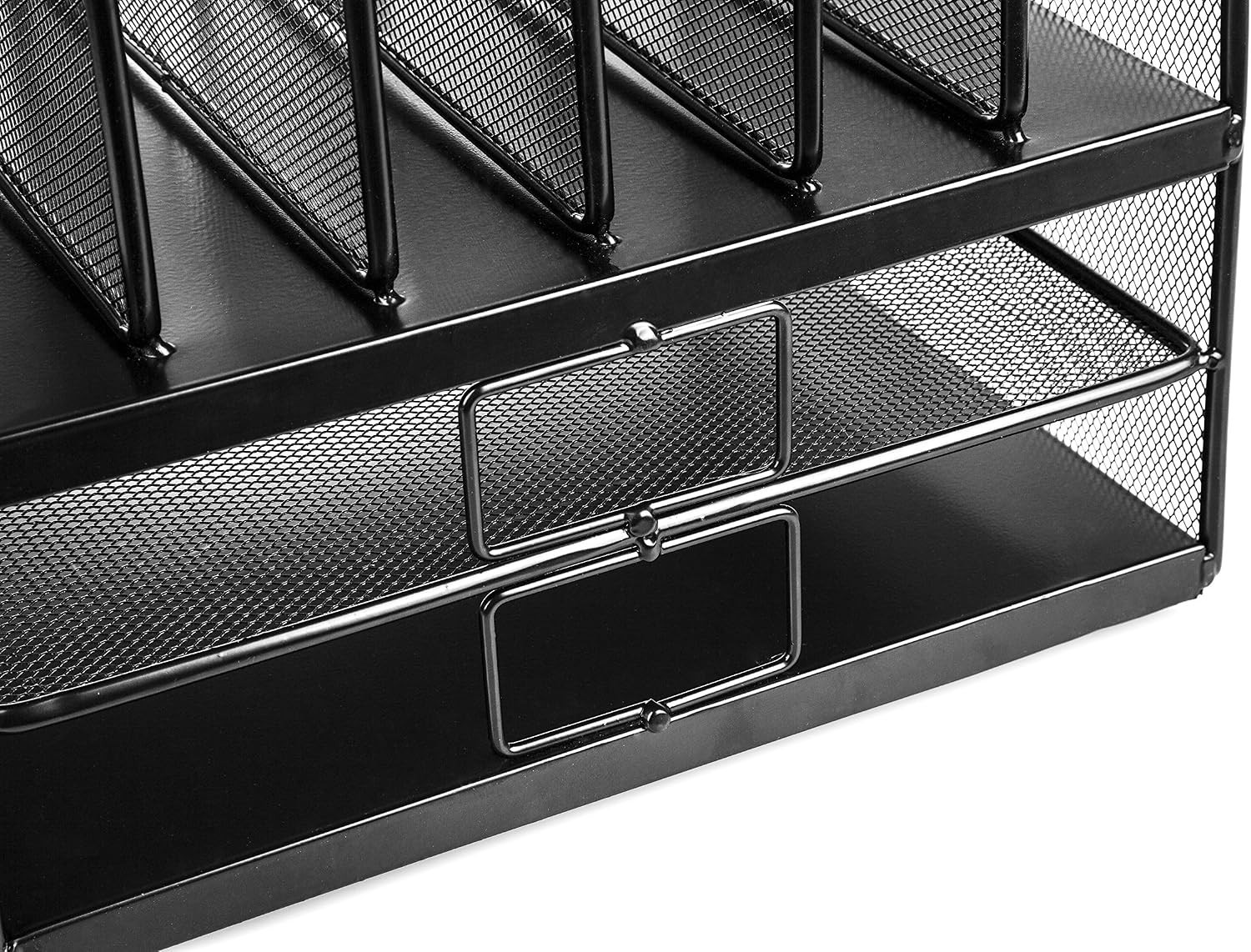 LG Steel Mesh Desktop Mutli-Purpose Desk Organization System Black Powder Coated