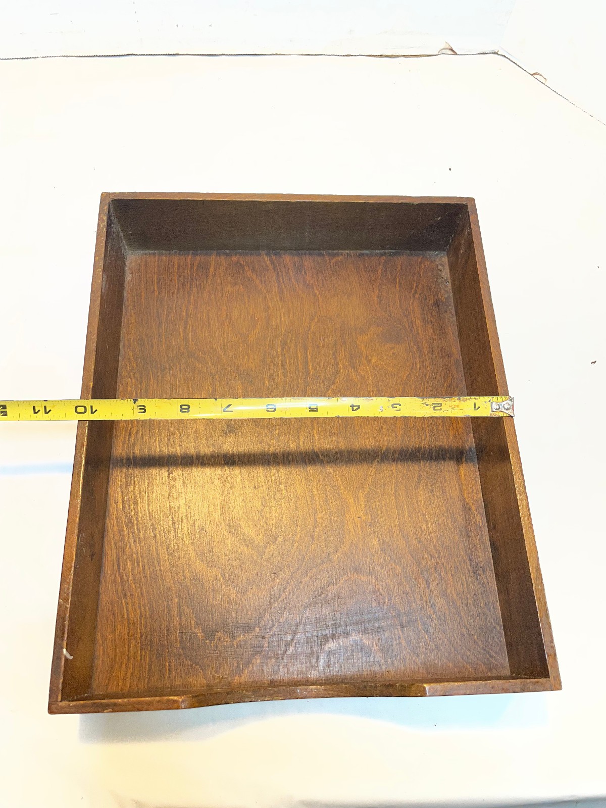 Vintage Hedges Files 1721 Dovetail Wood Box Letter File Desk Paper Tray