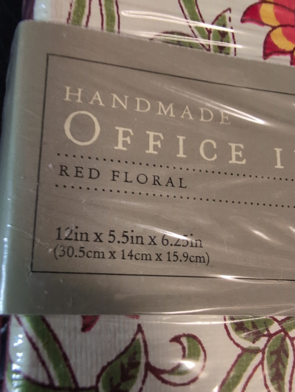 Red floral design World Market “Handmade Office in a Box” New