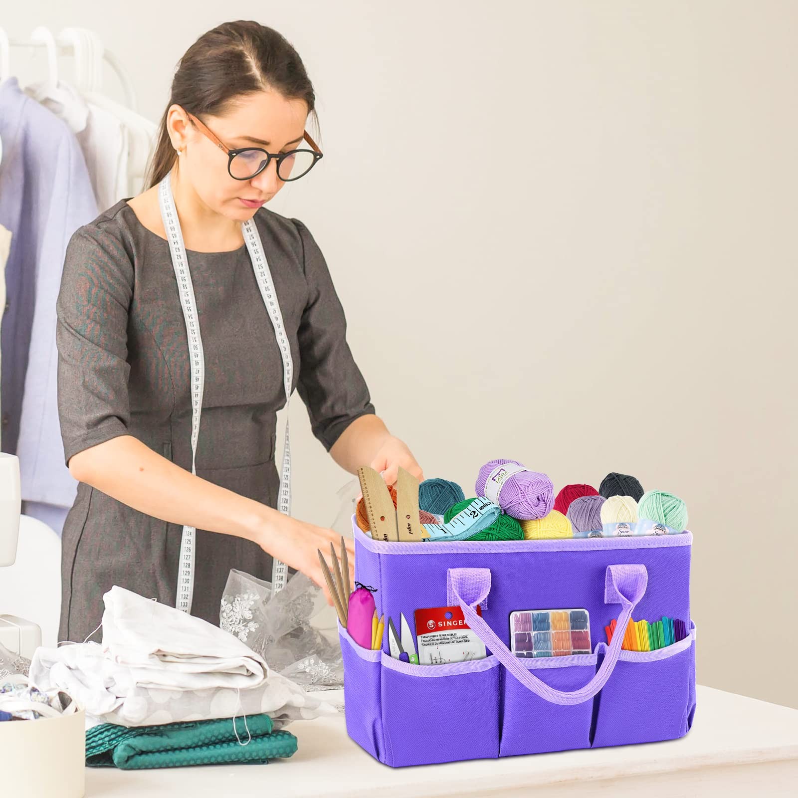 Art Organizer Desktop Craft Storage Tote Bag for Crafts, Sewing, , Art, Canva…
