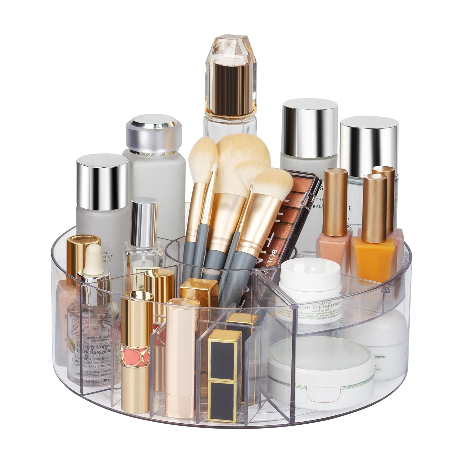 360° Rotating Makeup Organizer, 10″ Clear Turntable Lazy Susan 10″,