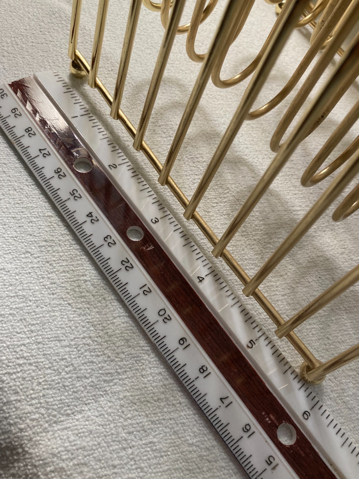 Gold Tone Bent Wire Letter Sorter 5.75″ x 5.25″ x 4.25″