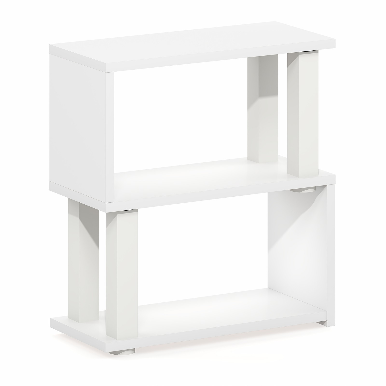 Furinno TURN-N-TUBE 3-Tier Desk Organizers and Accessories. Corner Shelf. White