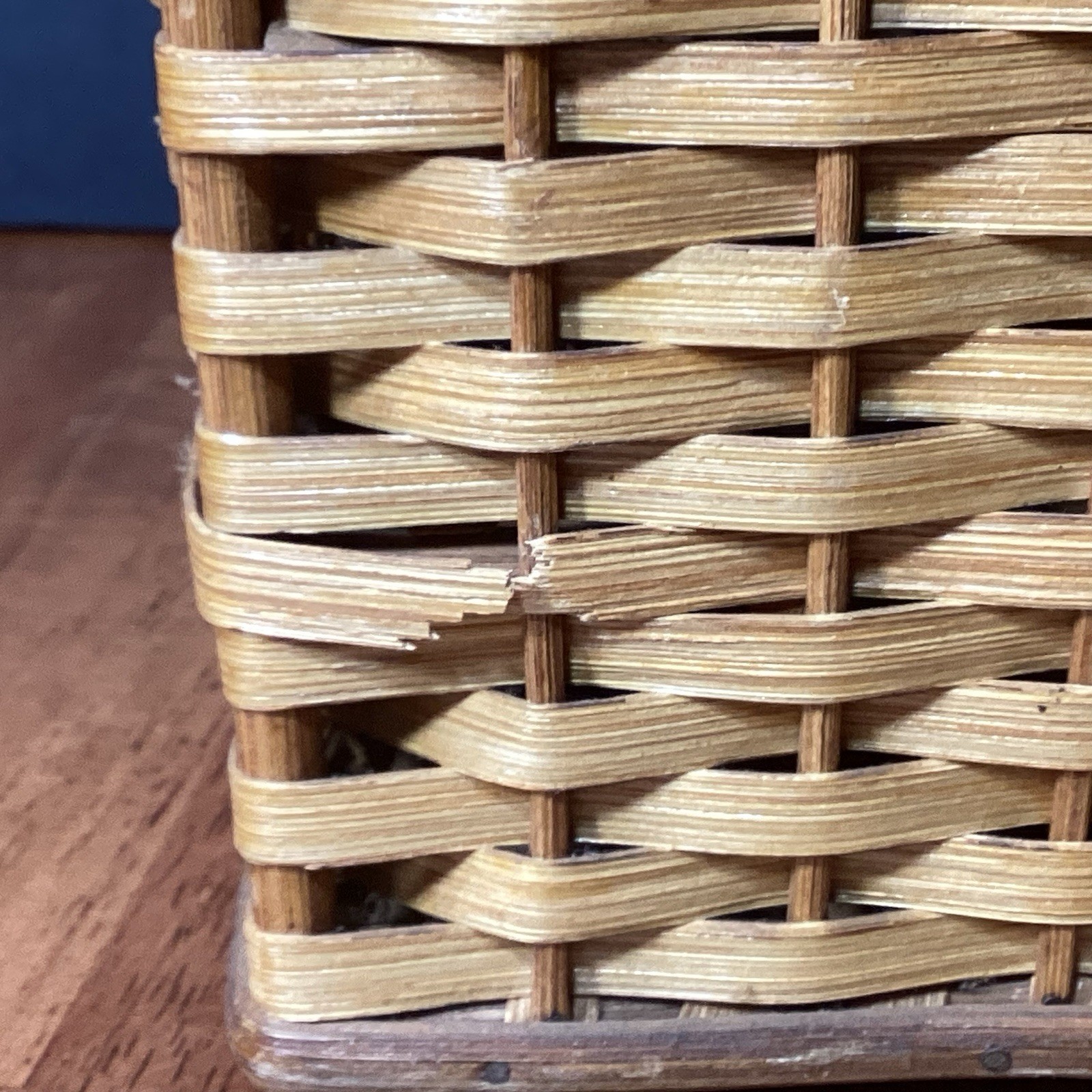 Wicker Rattan Desk Top Letter/Bill Office Work Organizer Boho Hong Kong