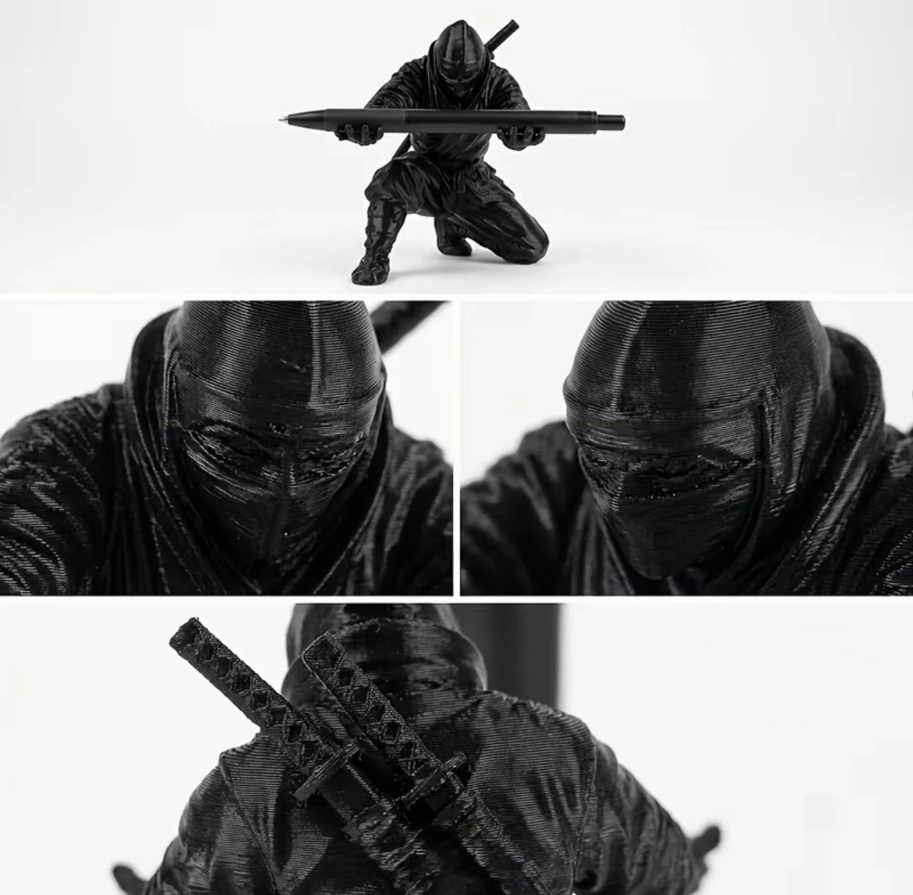 (9*7.8cm) 3D Printed Cool Organizer Ninja Pen Holder Miniature Pen Stand