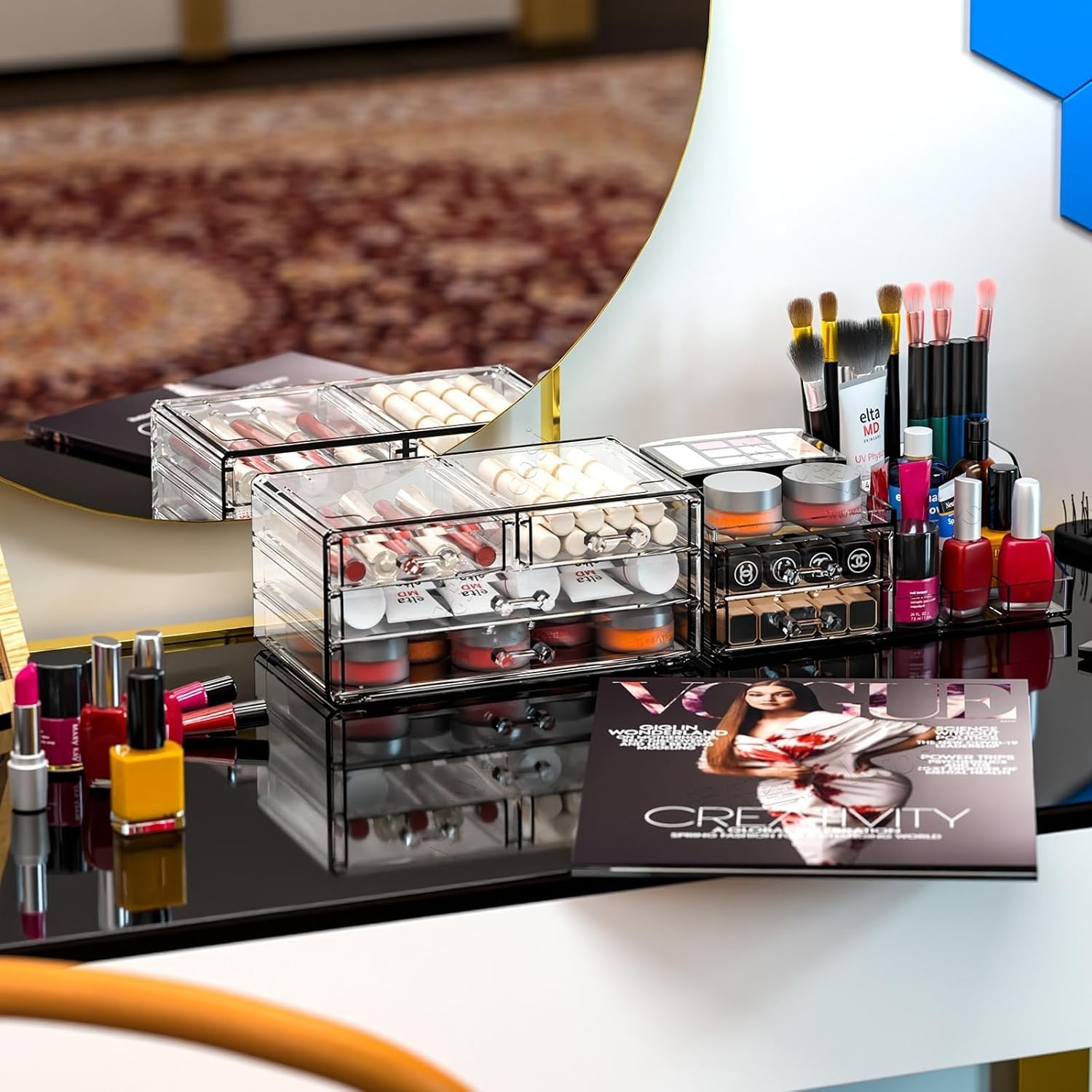 Acrylic Organizer with 6 Drawers, Makeup, Desk, Bathroom Storage