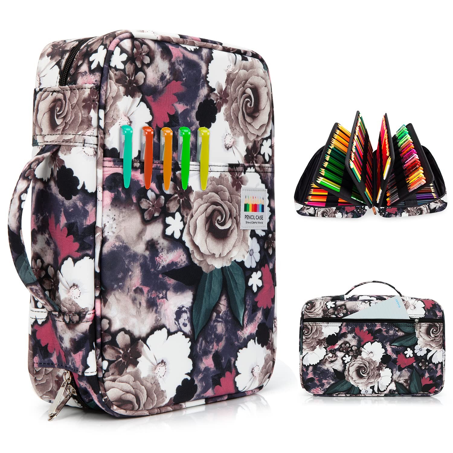 Pencil Holder 300 Slots – 300 Slots large Pen Case Organizer with Multilayer …