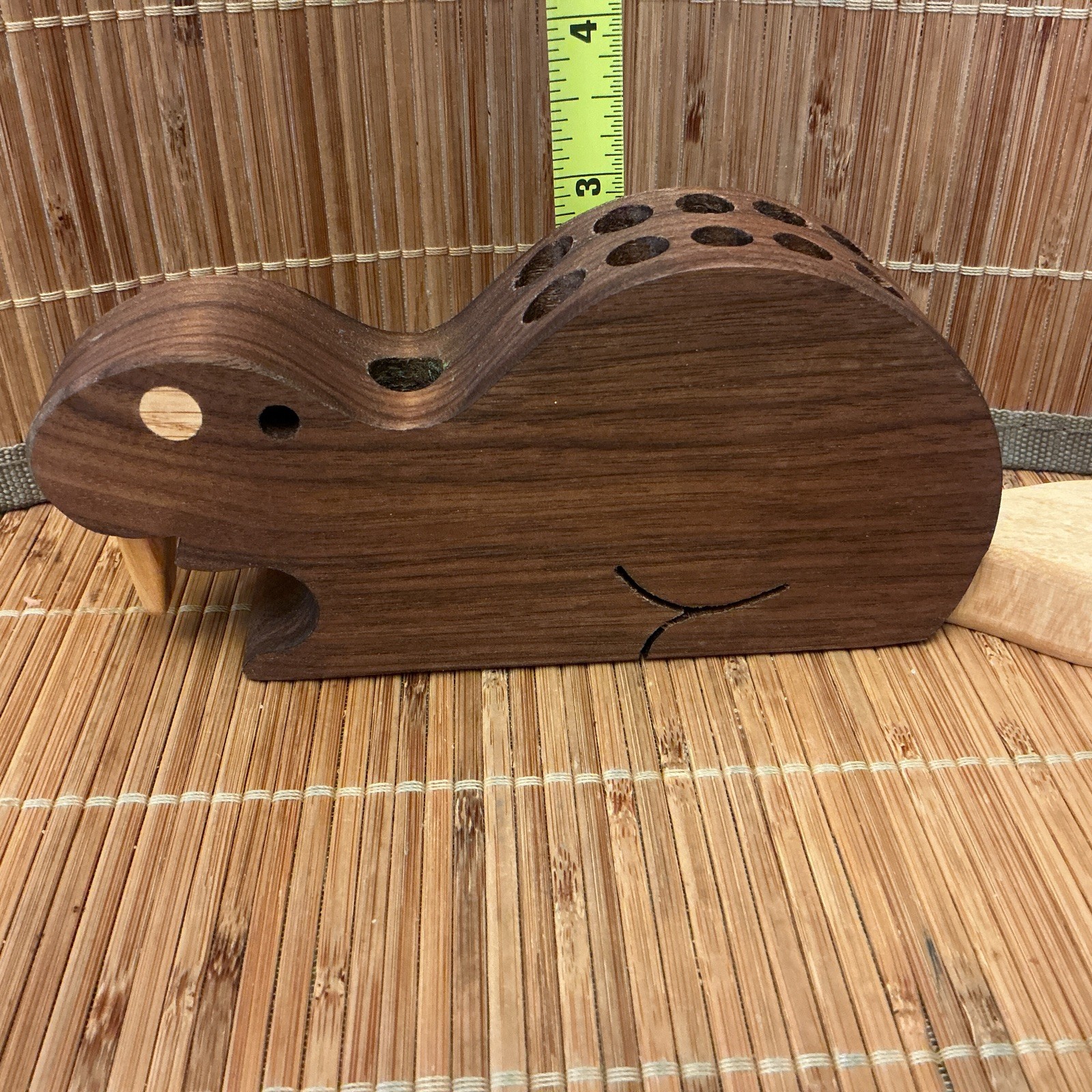 Wooden Beaver pencil Holder Desk Organizer Handmade