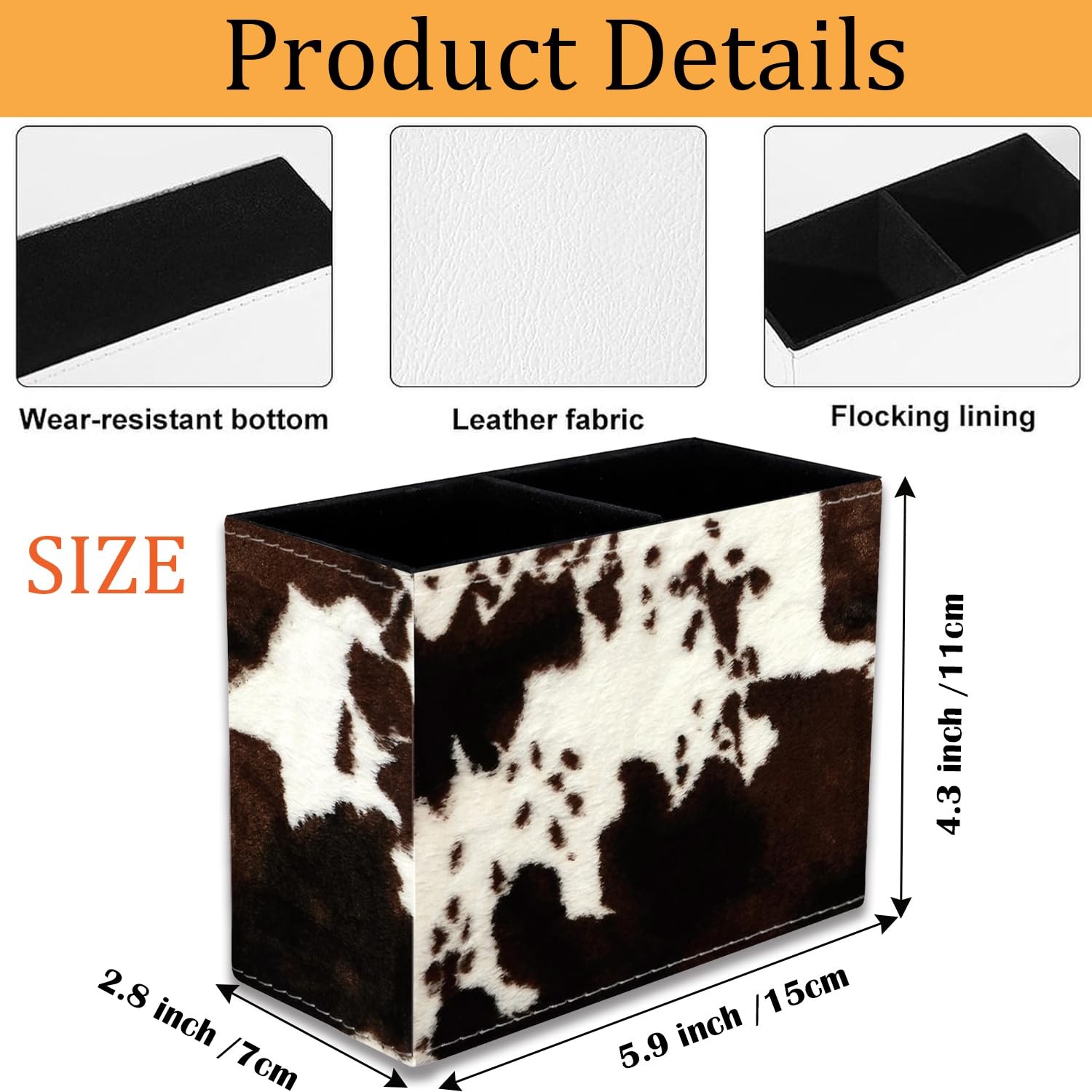 Pen Holder for Desk, PU Leather Multifunctional Desktop Storage and Anti-Slip…
