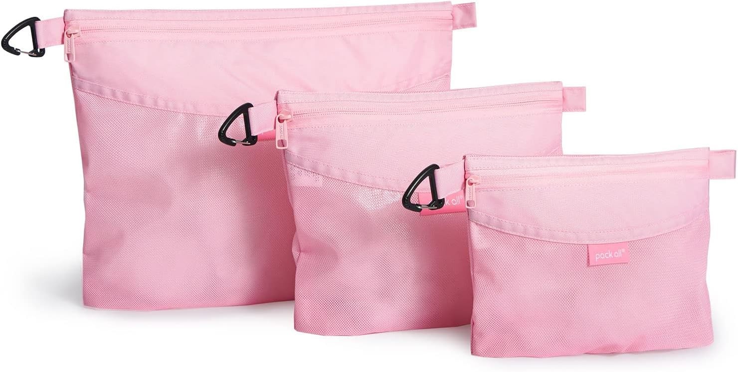 Water-resistant Material Zipper Pouch Mesh Zipper Bags for Storage Travel Off…