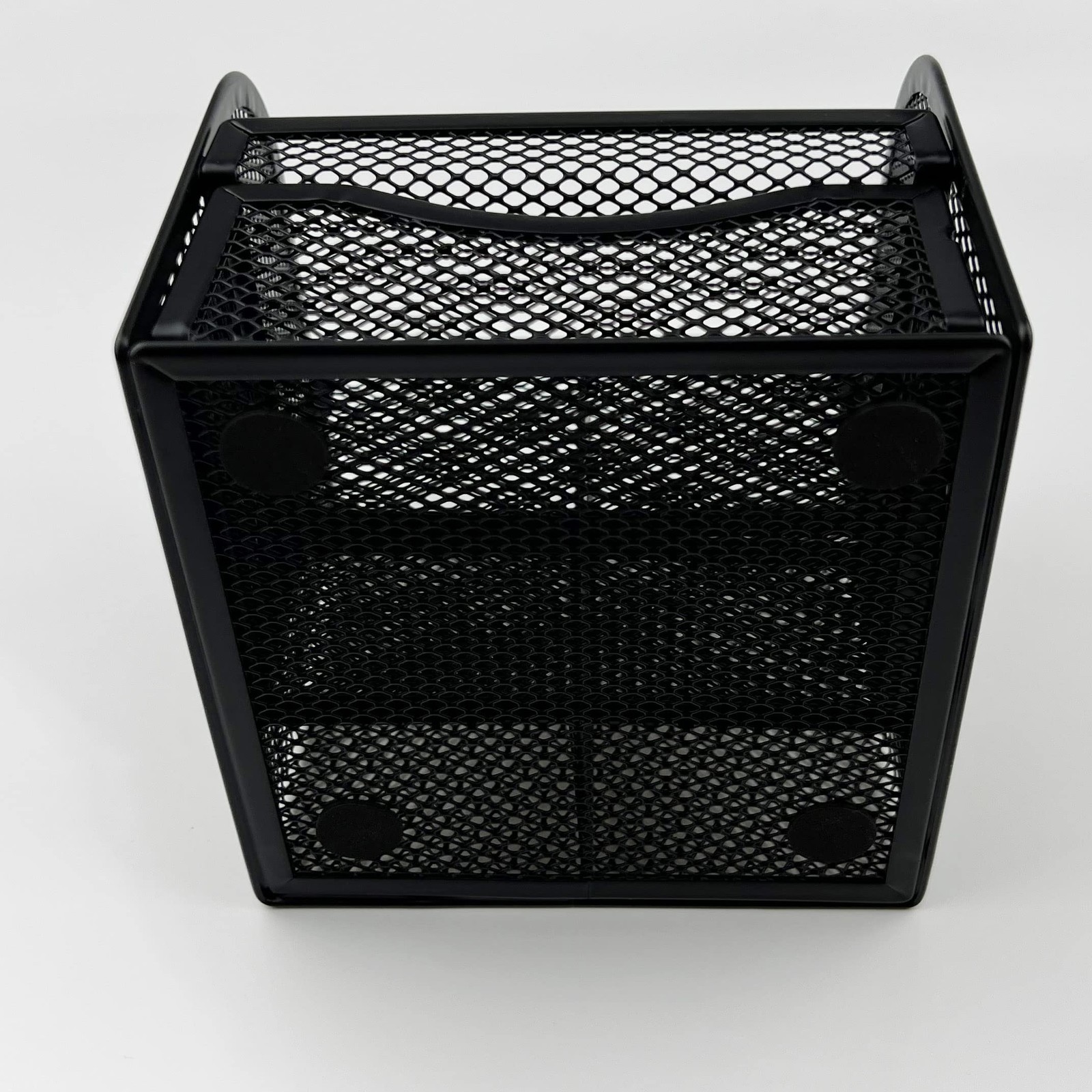 T11, Black Square Metal Wire Mesh Pencil Holder, Pencil Cup, Pen Holder, Desk…