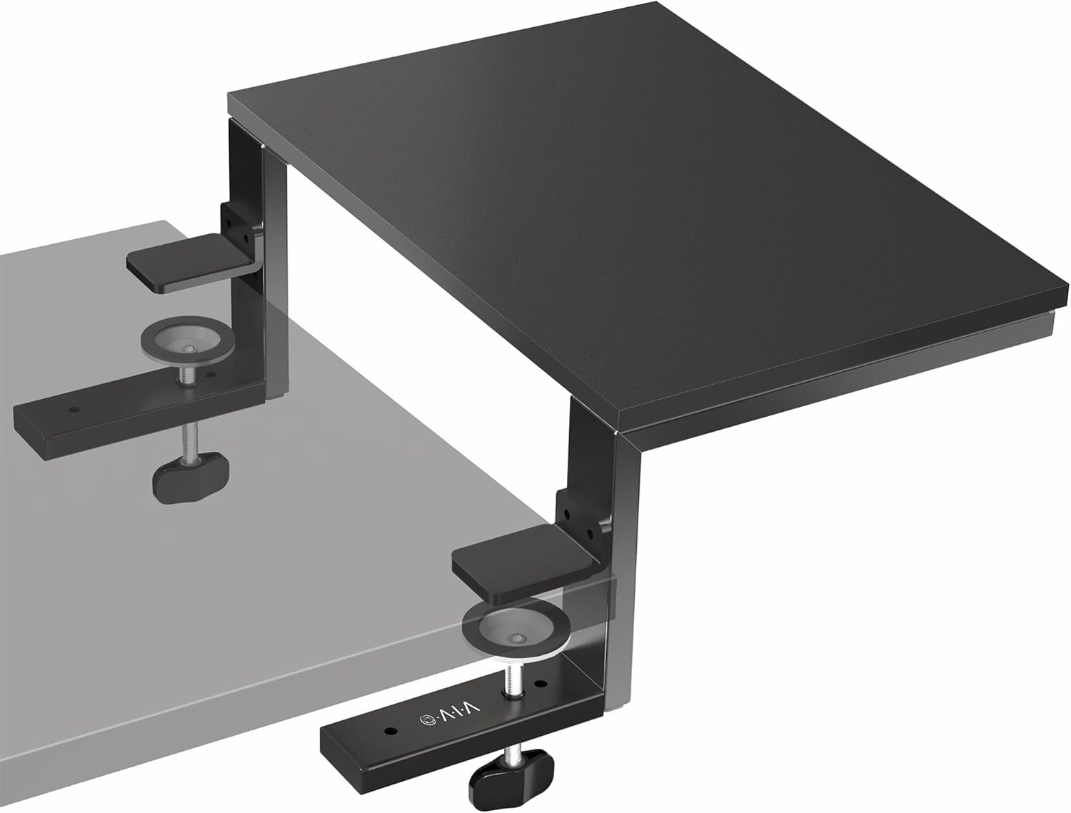 VIVO Clamp-on 15 inch Desk Extension Shelf for Gaming 15", Black