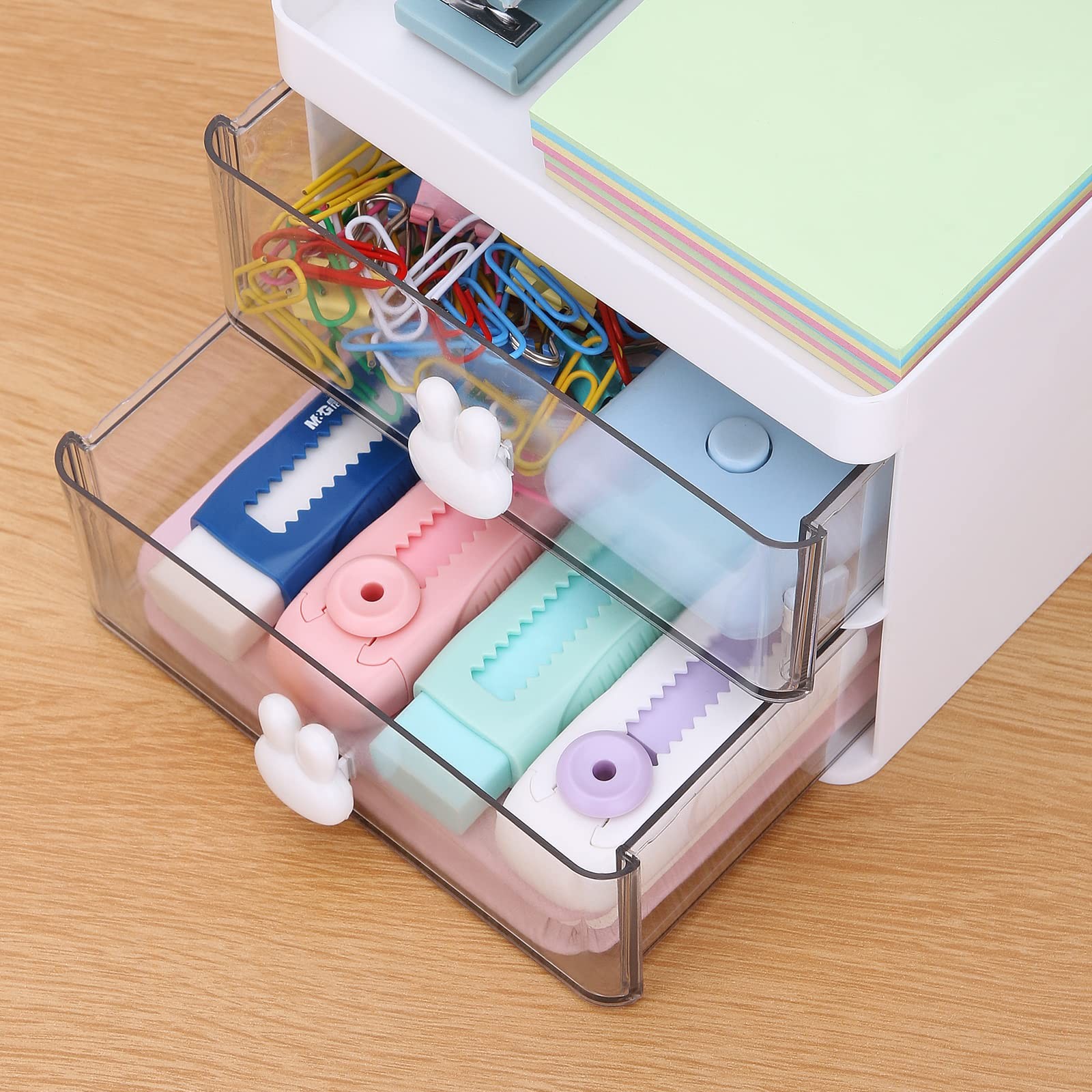 Small Desk Organizer With Drawer, Office Desktop Storage Box, Business Card/P…
