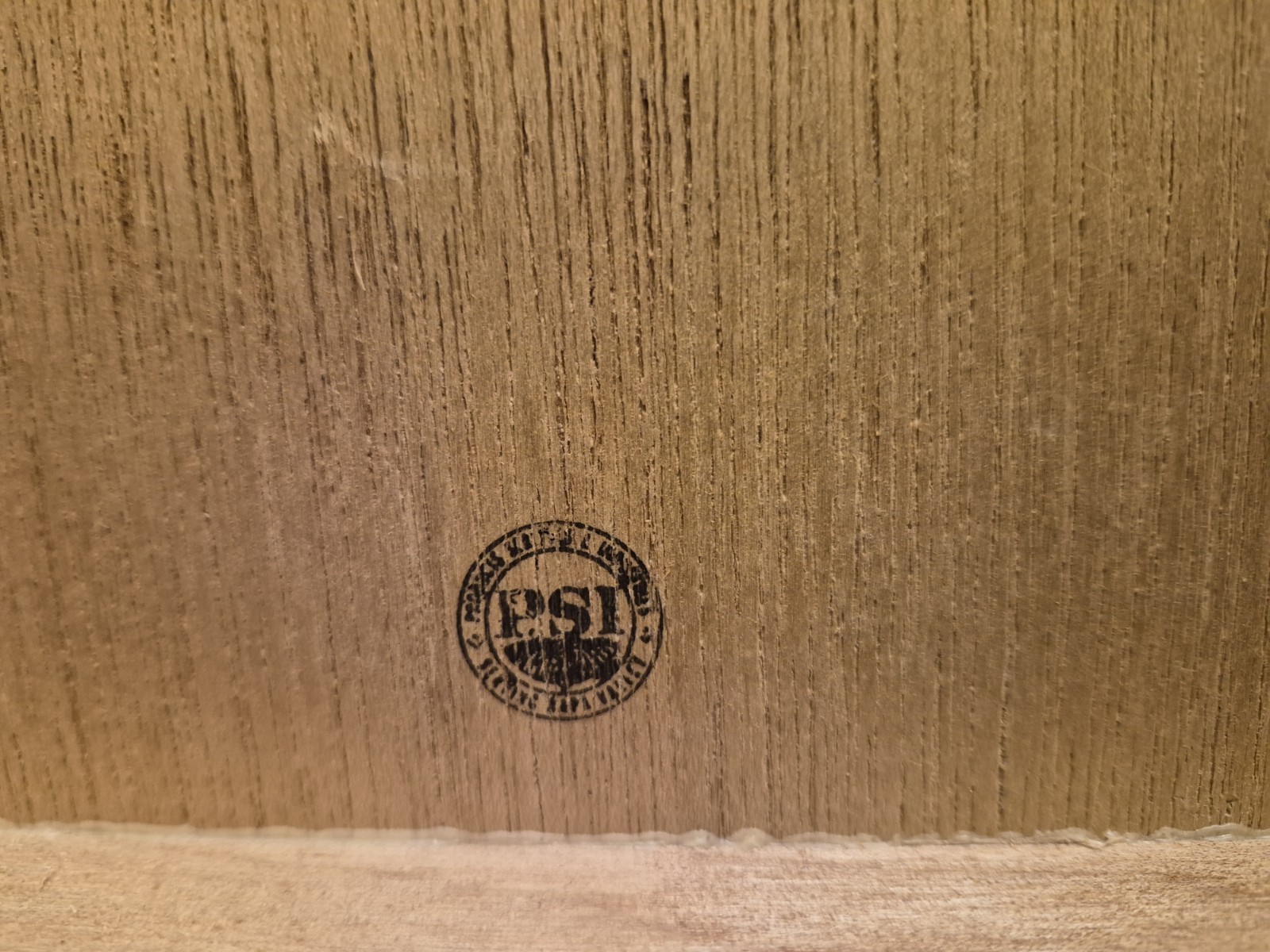 Vtg Napa Valley PSI Oak Wooden Desk-Top Card/File Box 10″ L x 9″ W x 6 1/2″