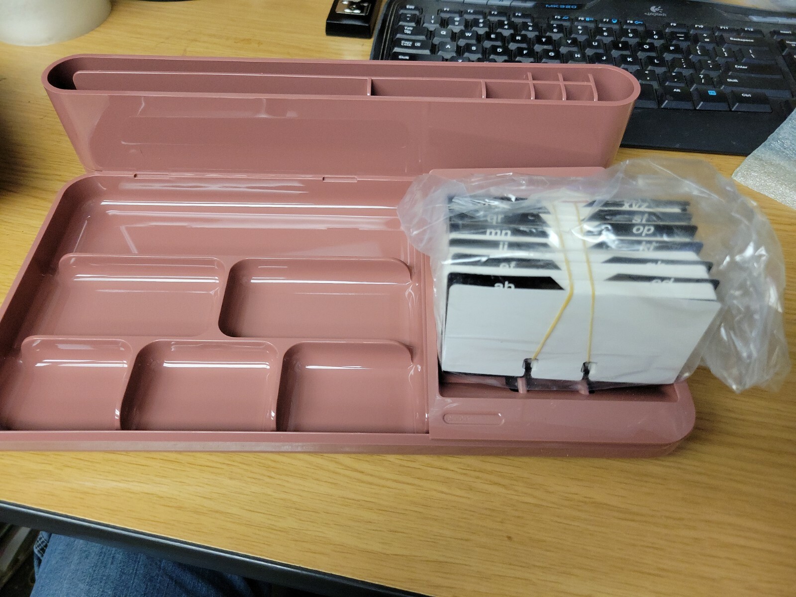 Eldon Image 1500 5 in 1 Desk Workspace Organizer Set for Home or Office Mauve!