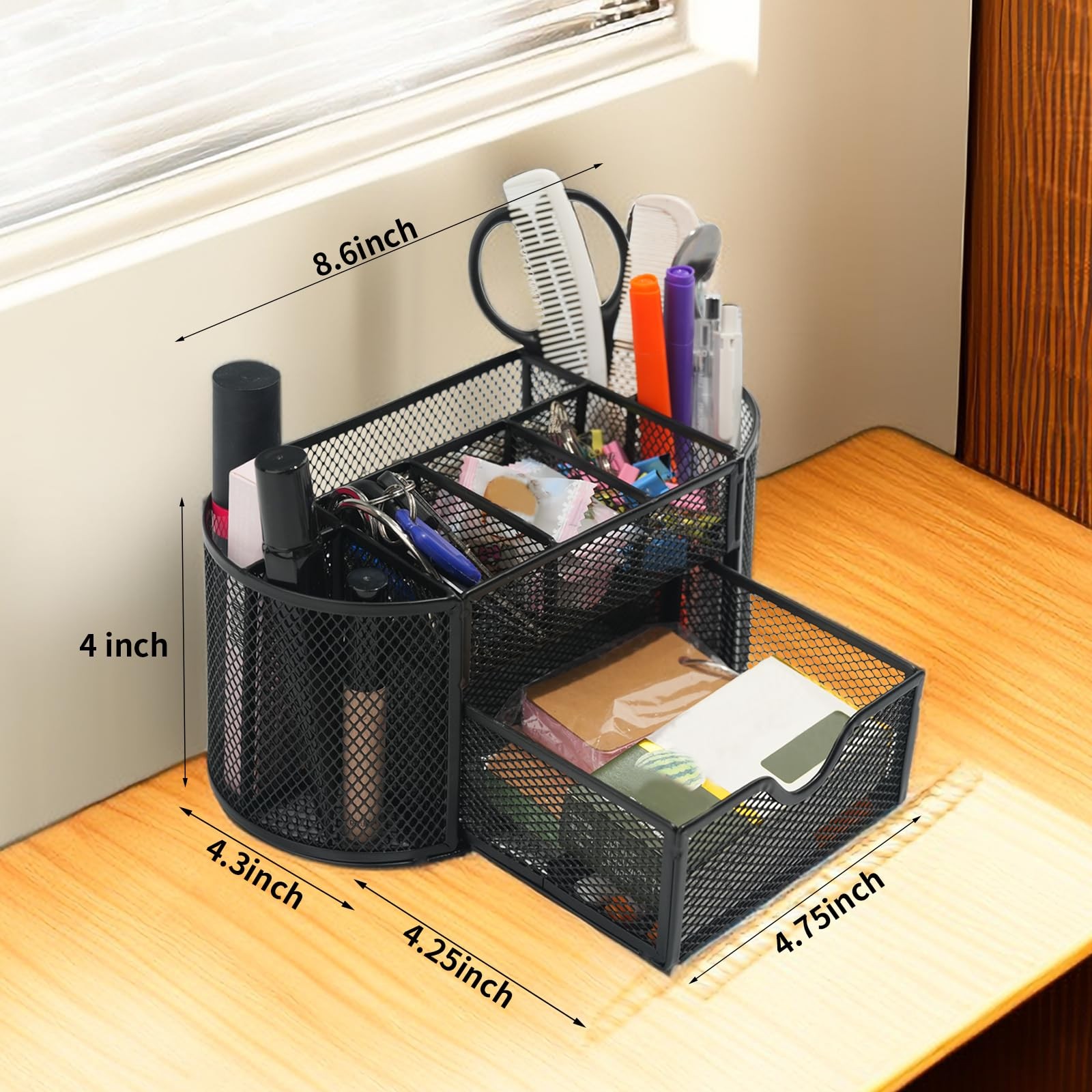 Newkita Desk Organizers and Accessories with Pencil Pen Holder Supply 8 black