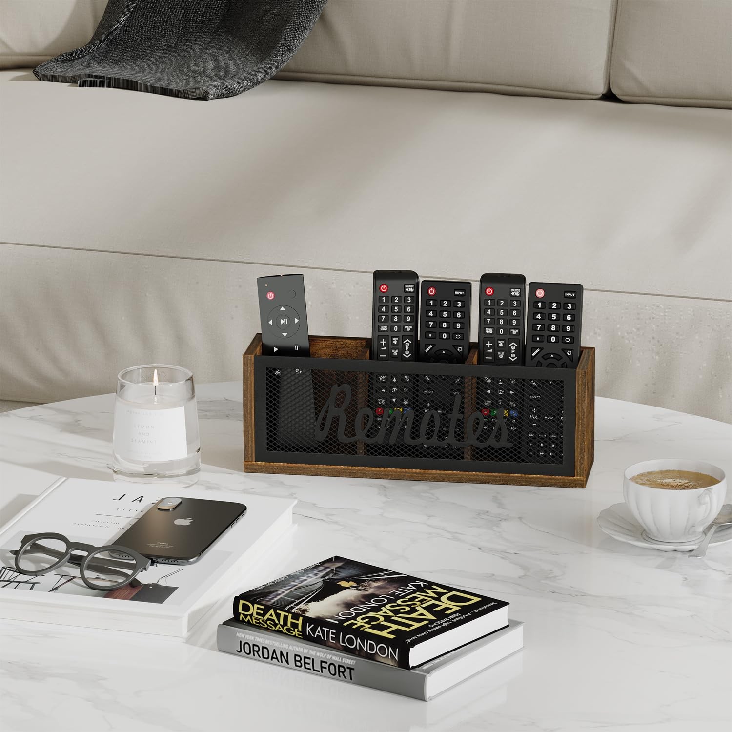Yinmit Remote Control Holder Tv Remote Holder Wall Mount Universal Remote Caddy