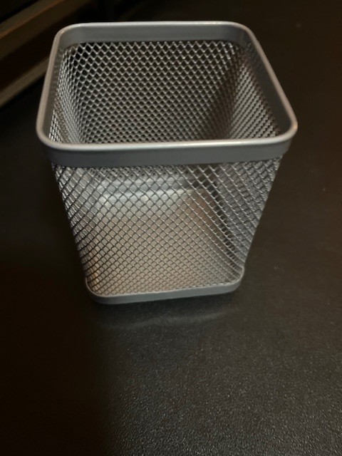 TRU RED Stackable Wire Mesh Pencil Cup/Pencil Holder Silver TR57576