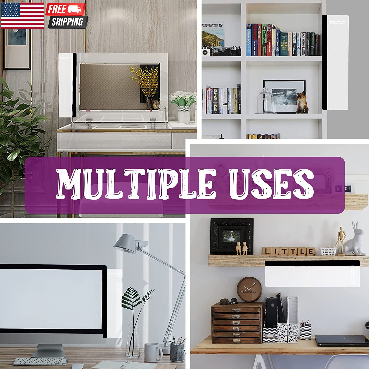 Office Desk Accessories 2Pcs Monitor Memo Board Computer Message Board Office Su