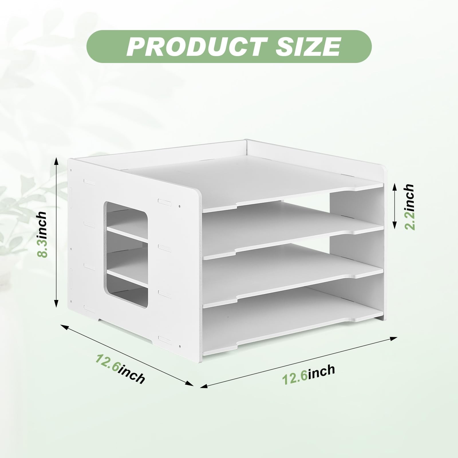 2 Pack 4 Tier Scrapbook Paper Organizer 12.6 x 12.6 Inches File Organizer for…