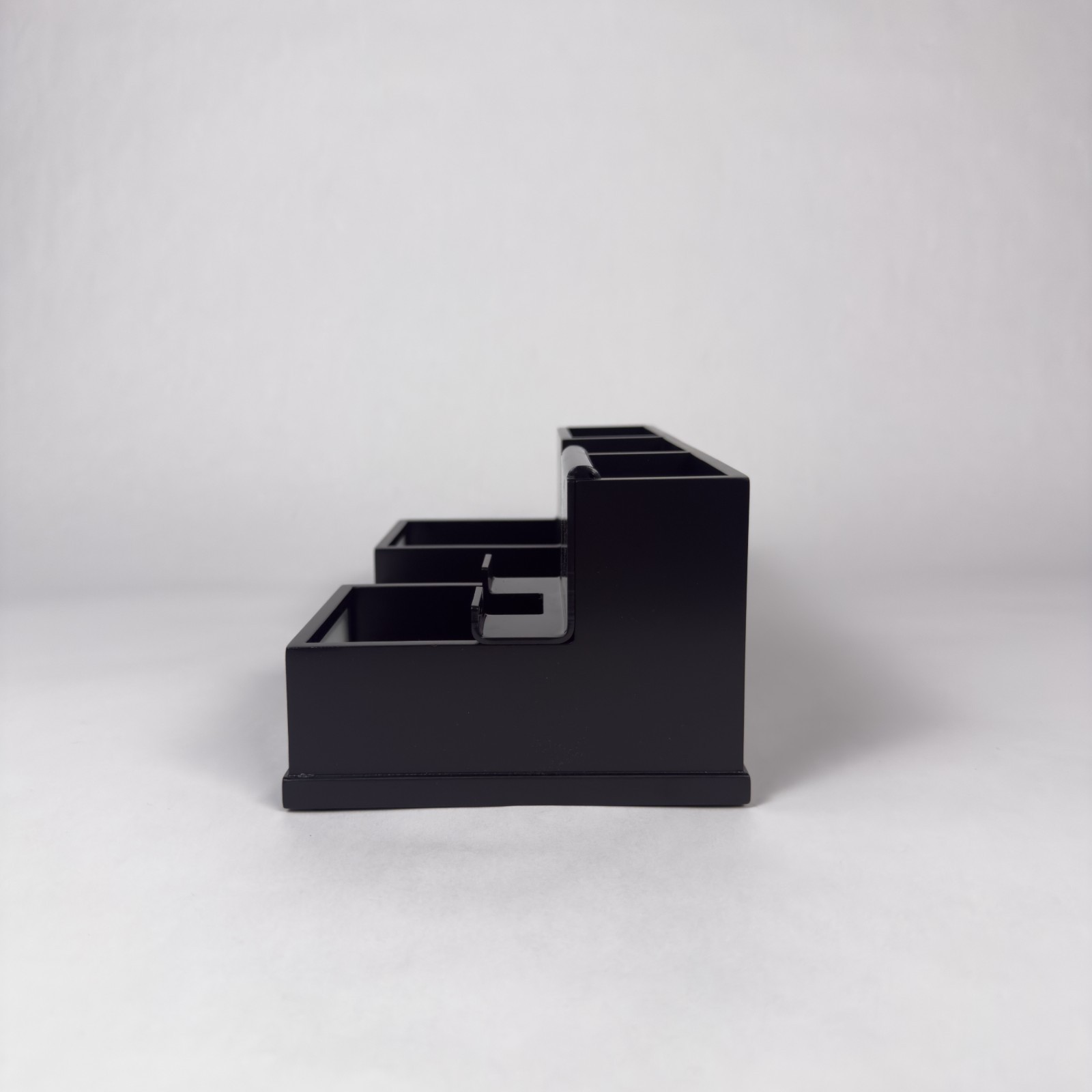 Victor Desk Organizer with Phone & Pen Holder Wood Storage Box for Office Black
