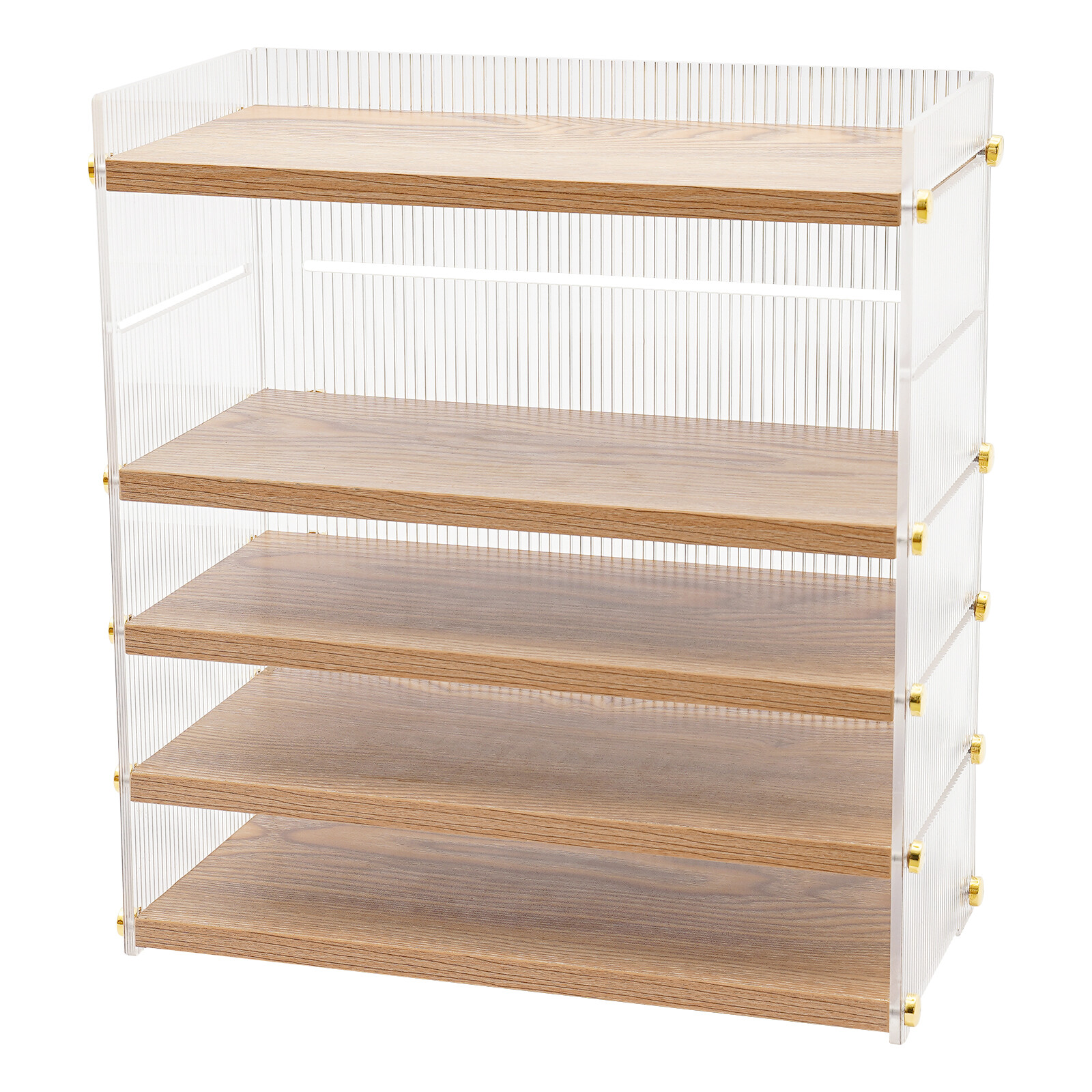 5 Tiers Rectangle Desk Organizer Desktop Storage Cabinet Tabletop Storage Box
