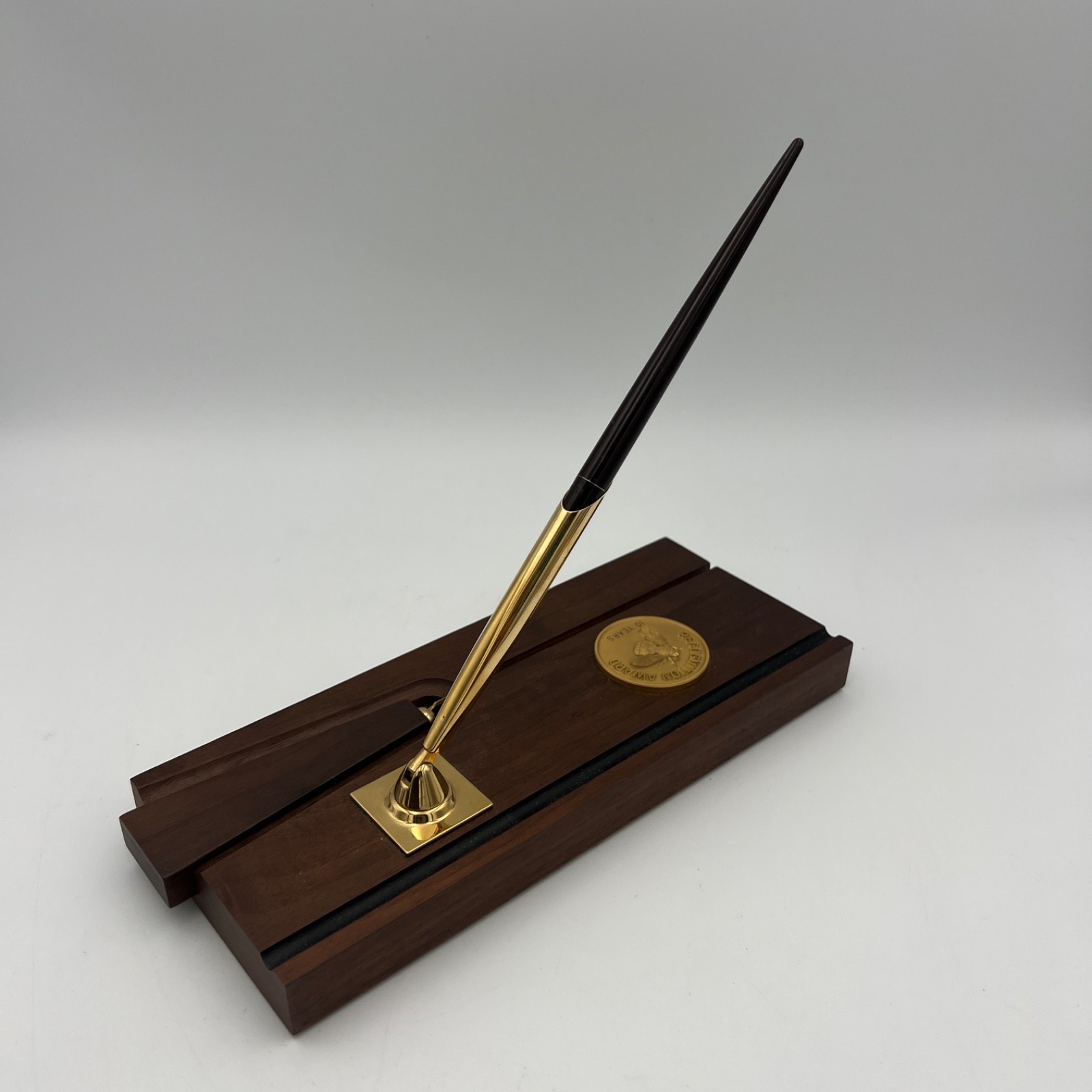 10 Years Executive Desk Pen & Letter Opener Josten’s American Walnut Collection