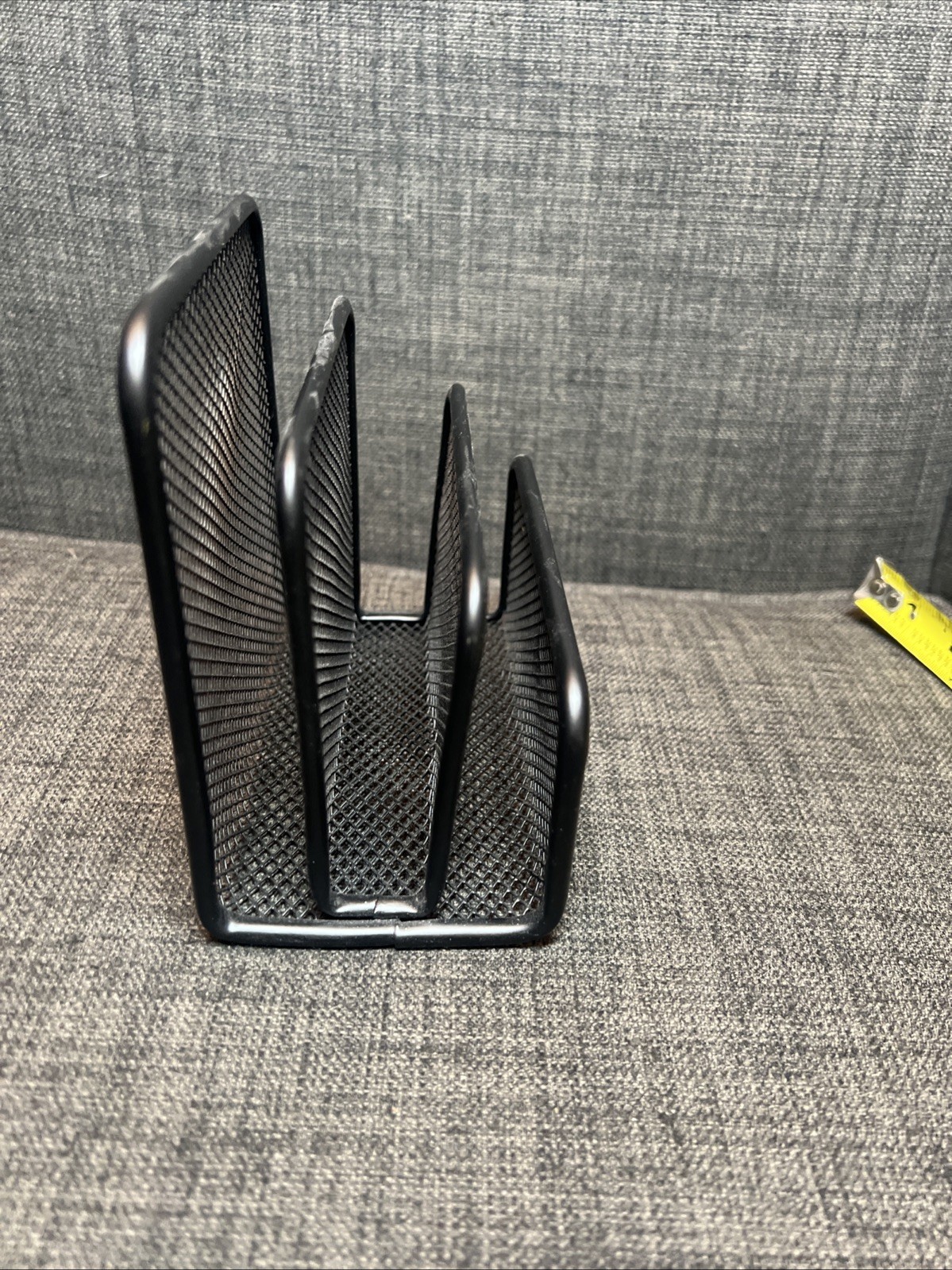 Wire Metal Mesh Desk Organizer Mail Letter File Sorter Holder Black 3 Slots