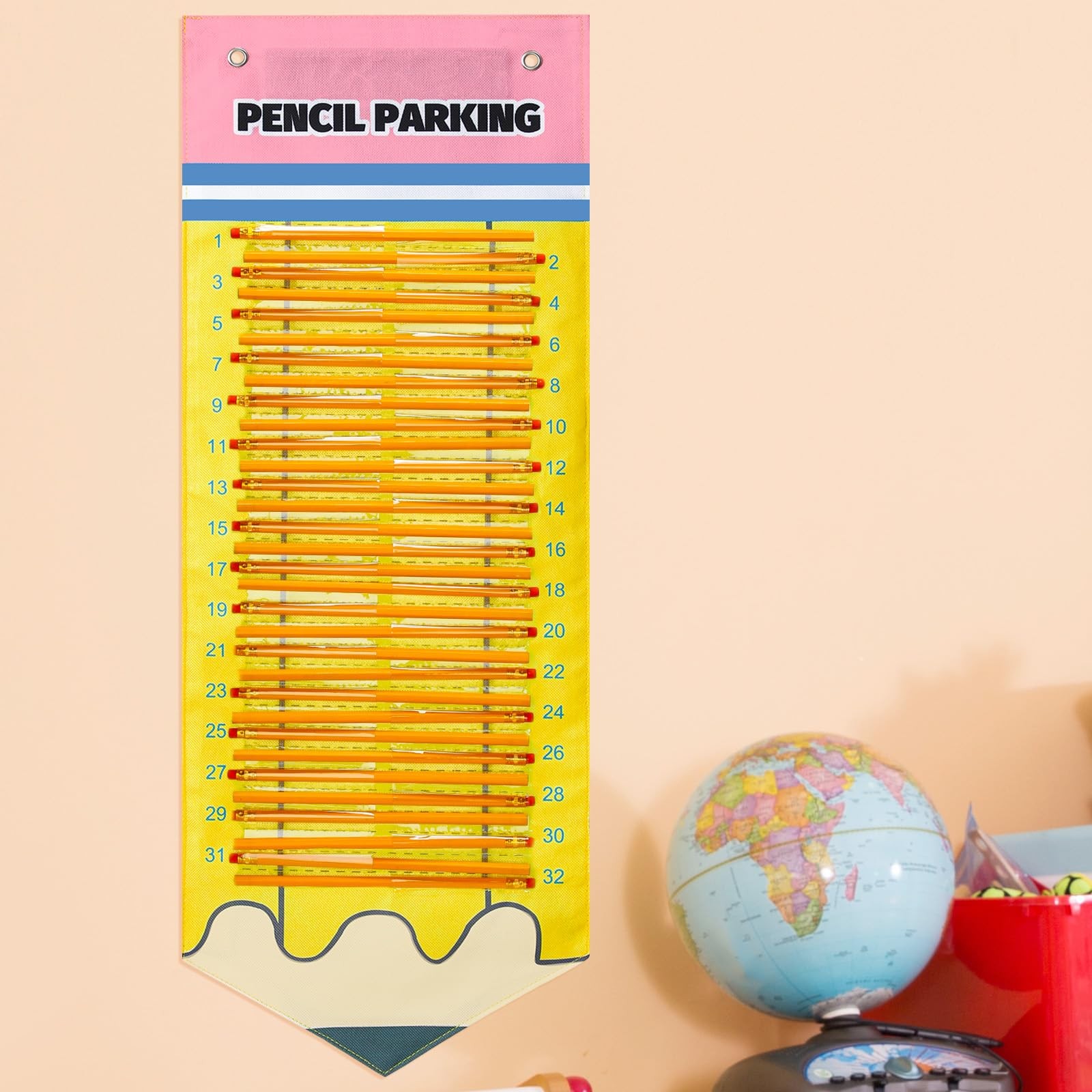 Pencil Dispenser Parking Pocket for Classroom Magnetic Pencils Hanging Chart …