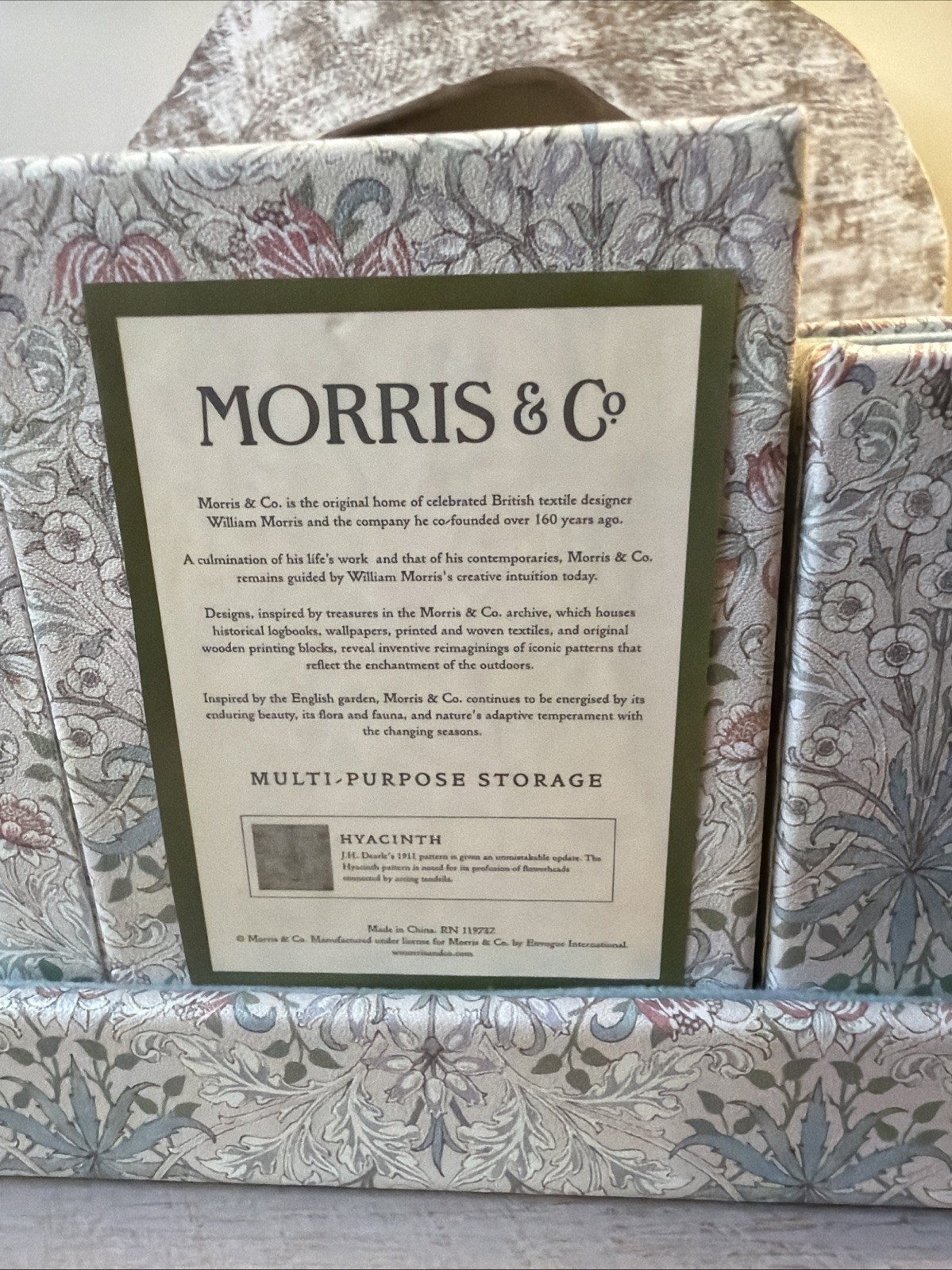 Morris & Co. Hyacinth Desk Storage Organizer. New With Tags.