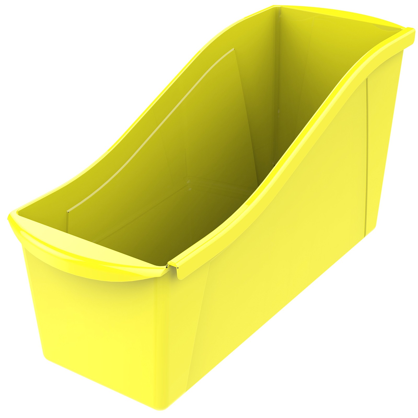 Storex Large Book Bin 6 Pack Yellow Caddy for Scrapbook and Letter Size Paper