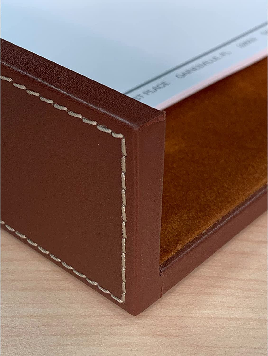 Dacasso Rustic Brown Leather Letter Tray / LETTER Size / A3201 / Brand New